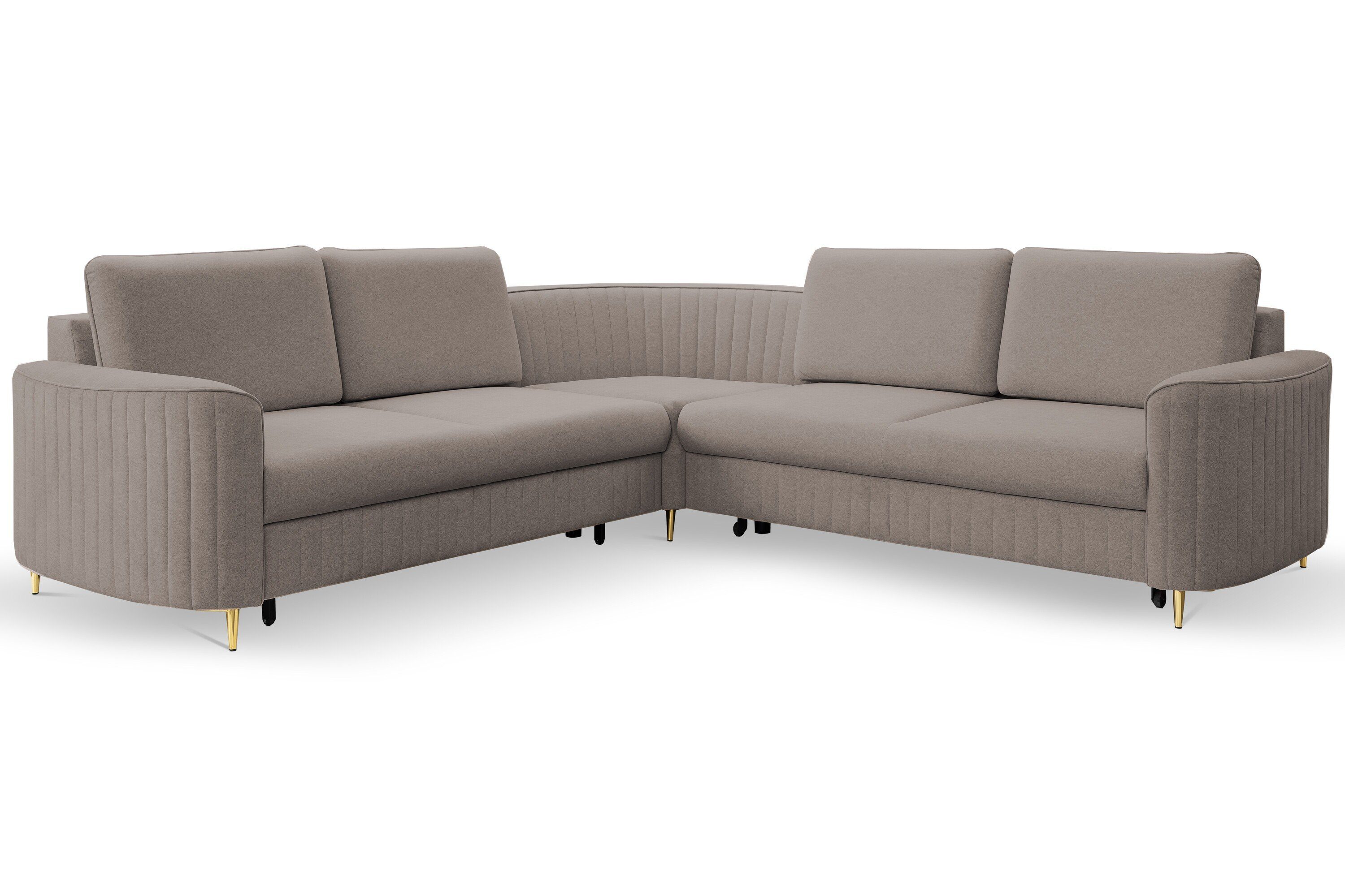 MOEBLO Ecksofa Leman, goldenen Beinen, mit günstig online kaufen
