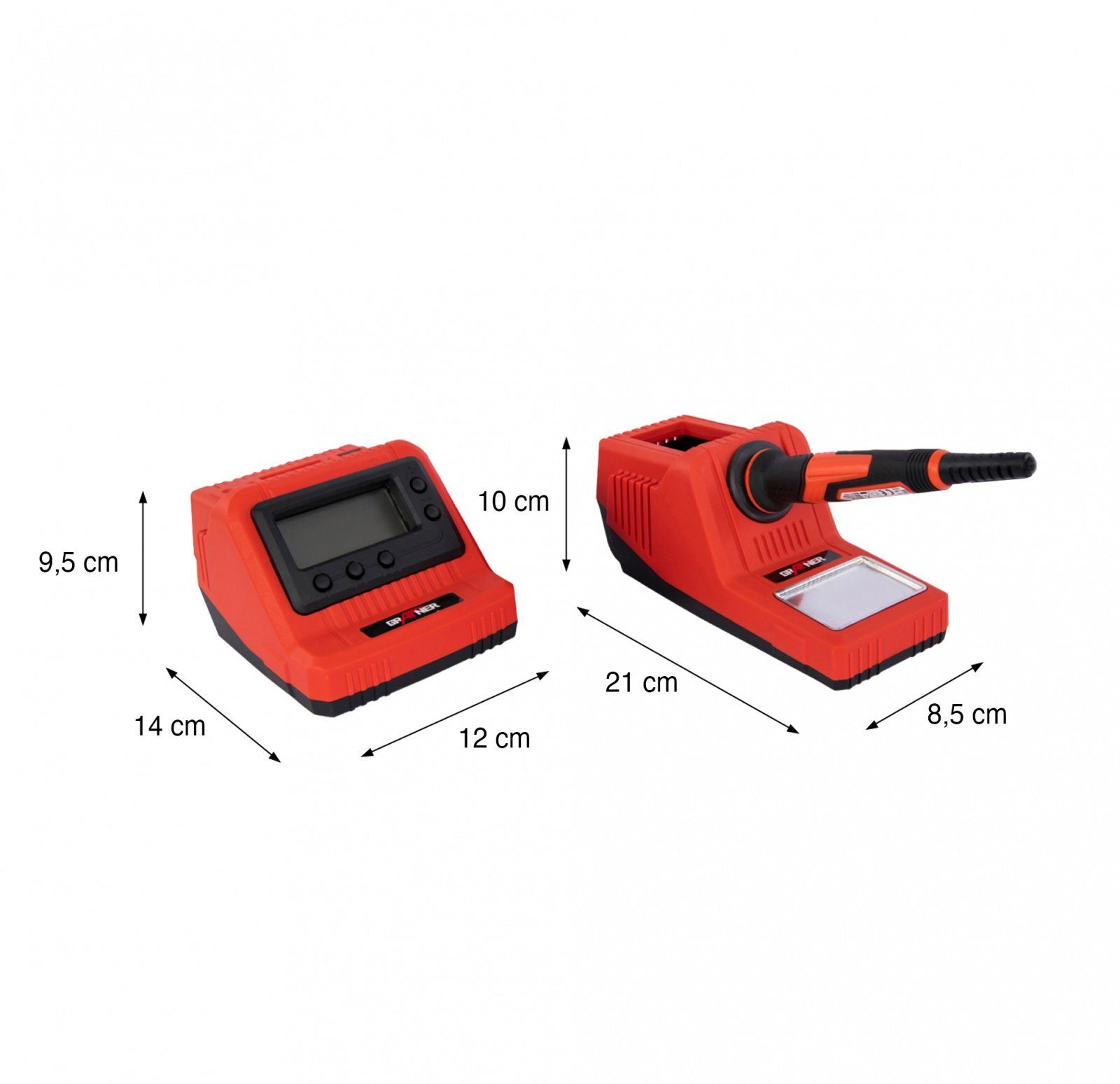 Temperaturregelung 60W rostfreiem 200°C Lötkolben Elektroschweißgerät und zwischen Lötkolben Grafner® Display präzise Grafner mit Feinlötkolben 450°C 200 Digitale LS10942, aus Lötstation - Stahl 450°C,