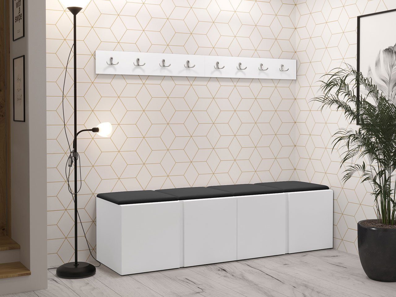 MIRJAN24 Garderoben-Set Orion VII, (Komplett-Set, 2x Schuhschrank, 2x Kleid günstig online kaufen