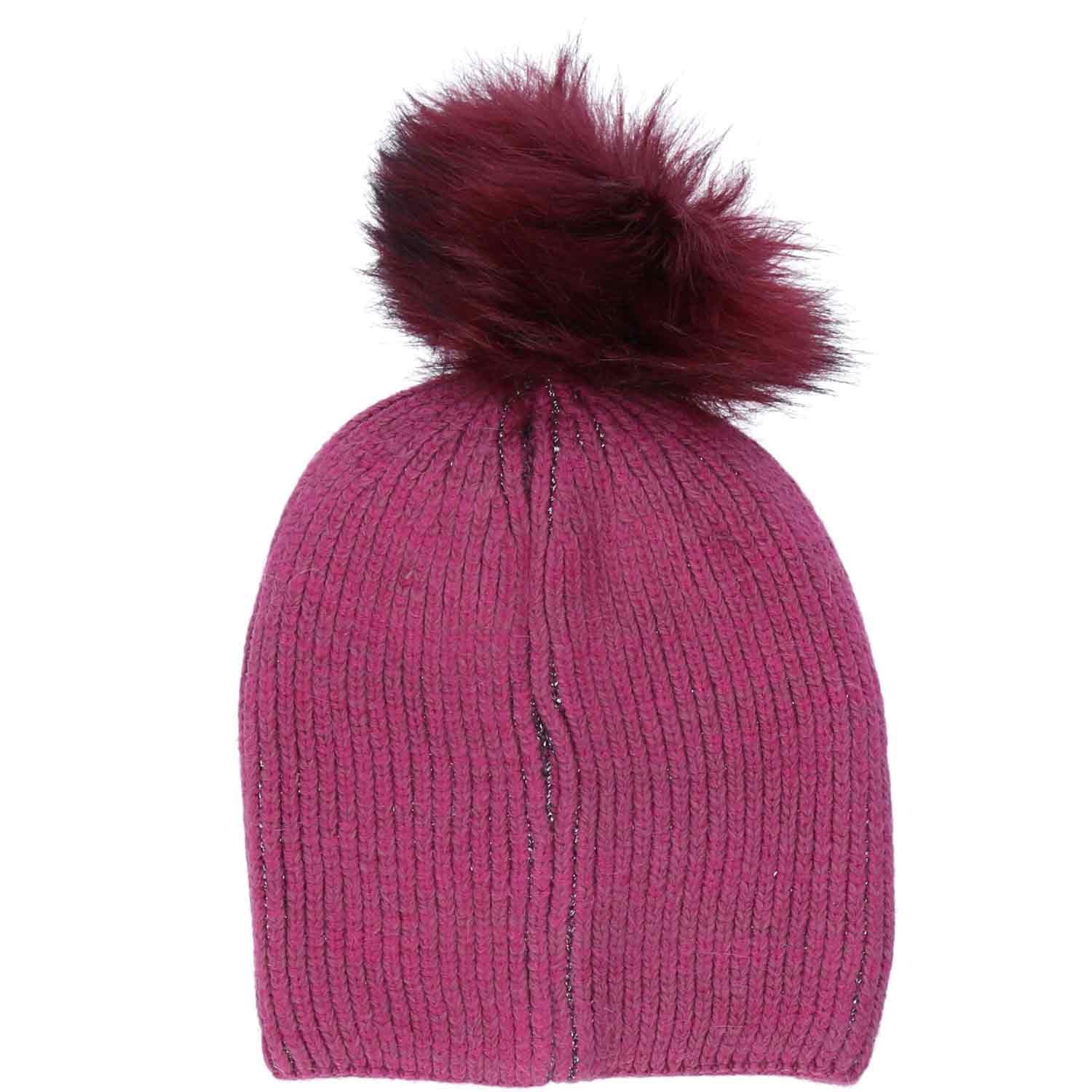 Strickmütze Antonio Damen Winter Strick Mütze berry günstig online kaufen