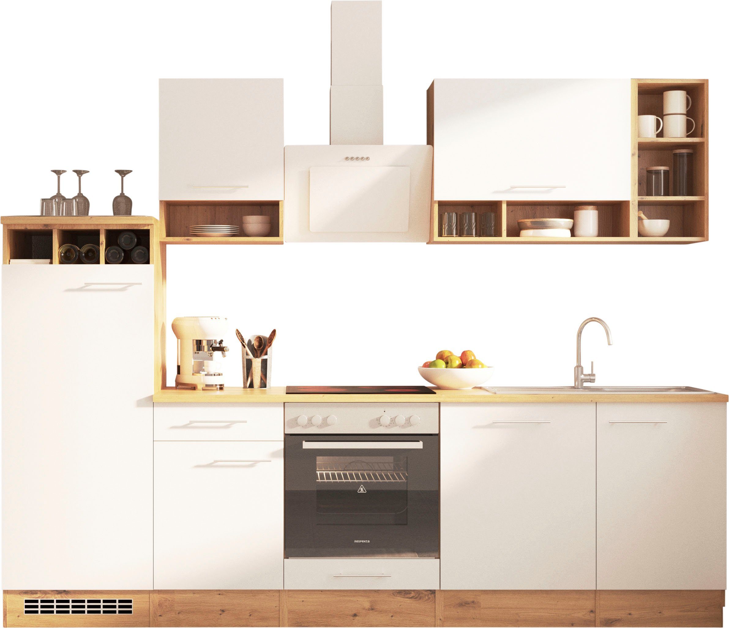 RESPEKTA Küche Hilde, Breite 280 cm, wechselseitig aufbaubar, exkl. Konfiguration für OTTO