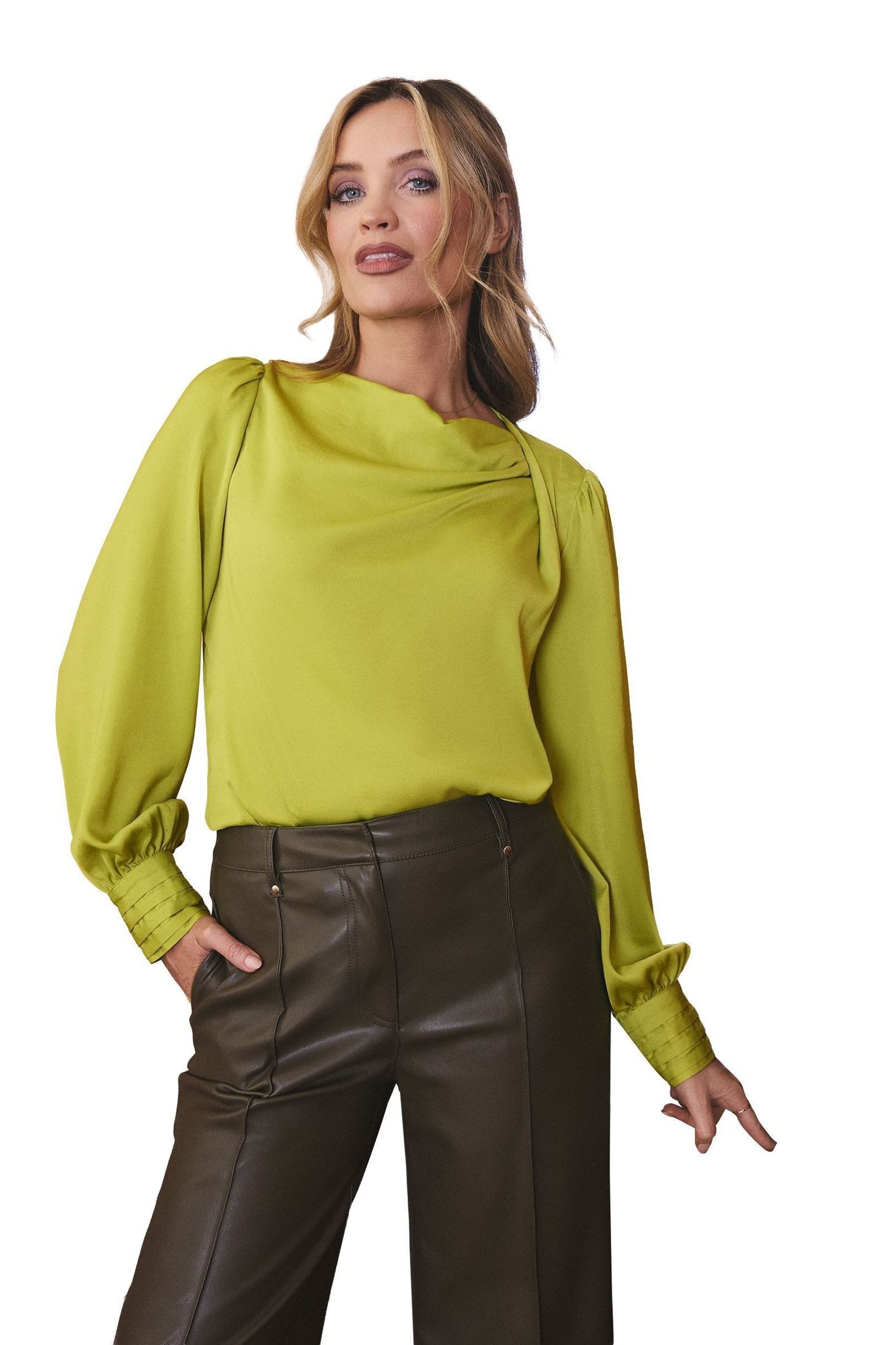 Love & Roses Langarmbluse Love & Roses Langärmelige Satin-Bluse, Regular (1 günstig online kaufen