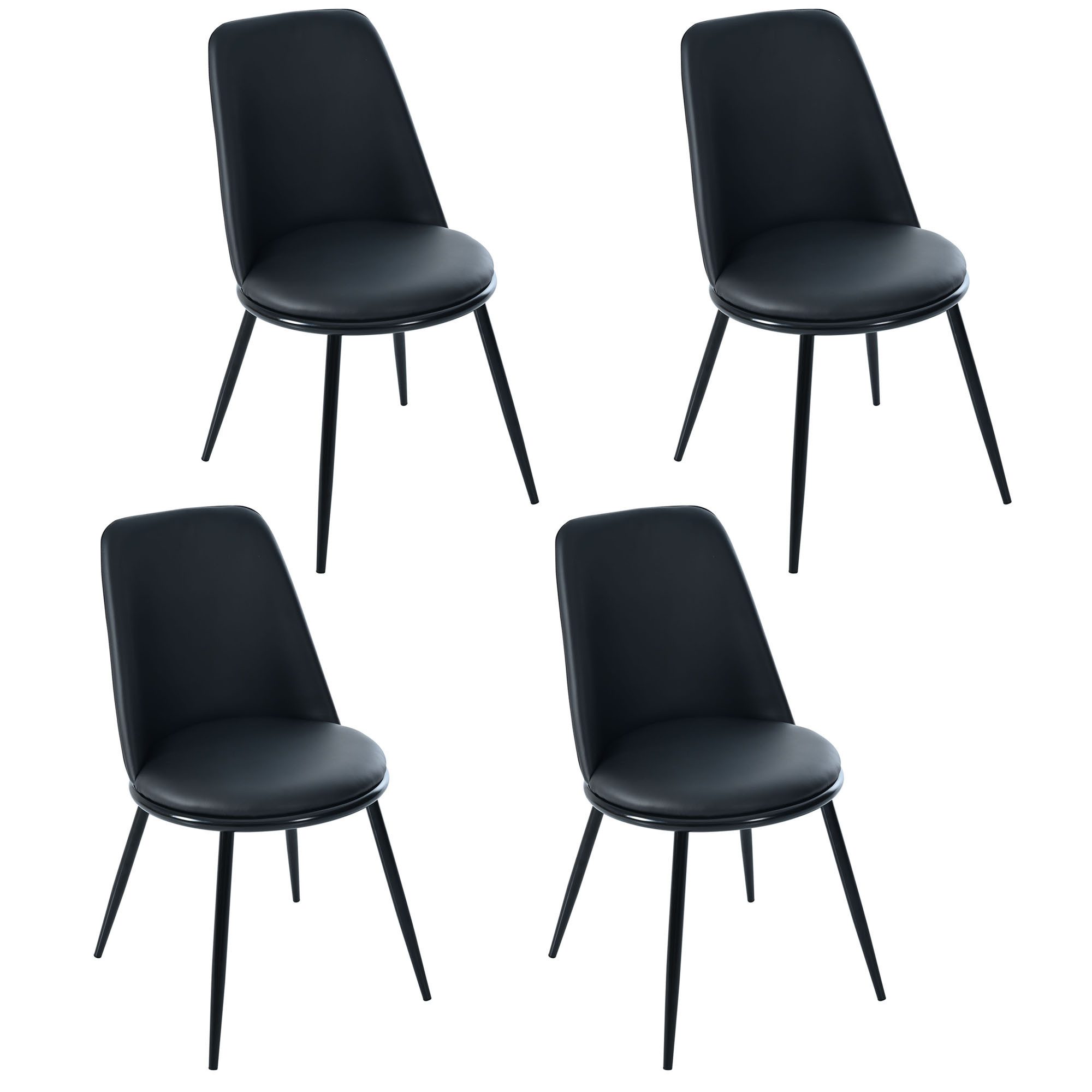 OKWISH Esszimmerstuhl mit Rückenlehne, Metallbeine (Polsterstuhl, günstig online kaufen