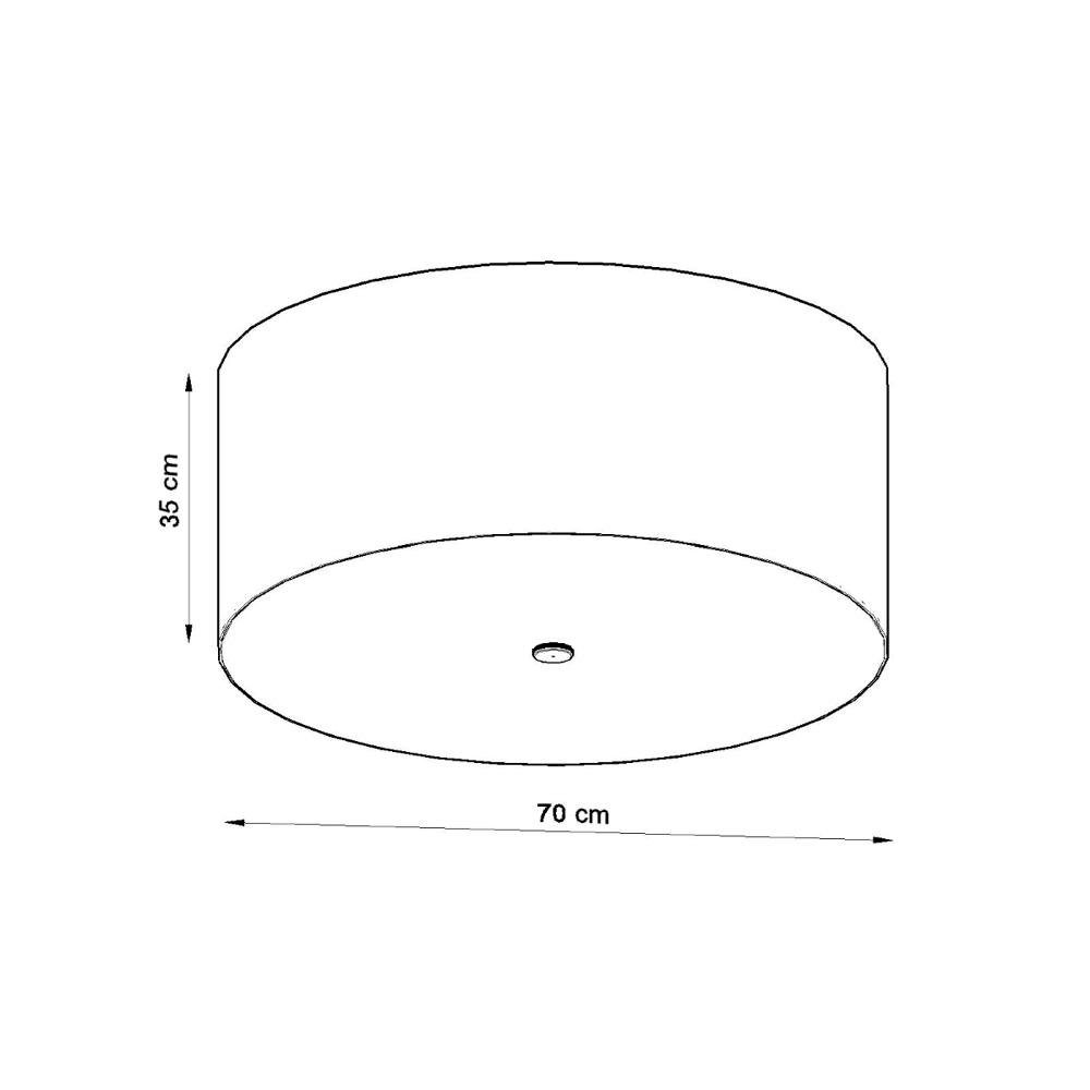 700mm, Schwarz keine famlights Deckenlampe, Deckenleuchte, in 6-flammig Nein, Angabe, Deckenleuchte Deckenlicht Olaf enthalten: warmweiss, E27 Leuchtmittel Deckenbeleuchtung,