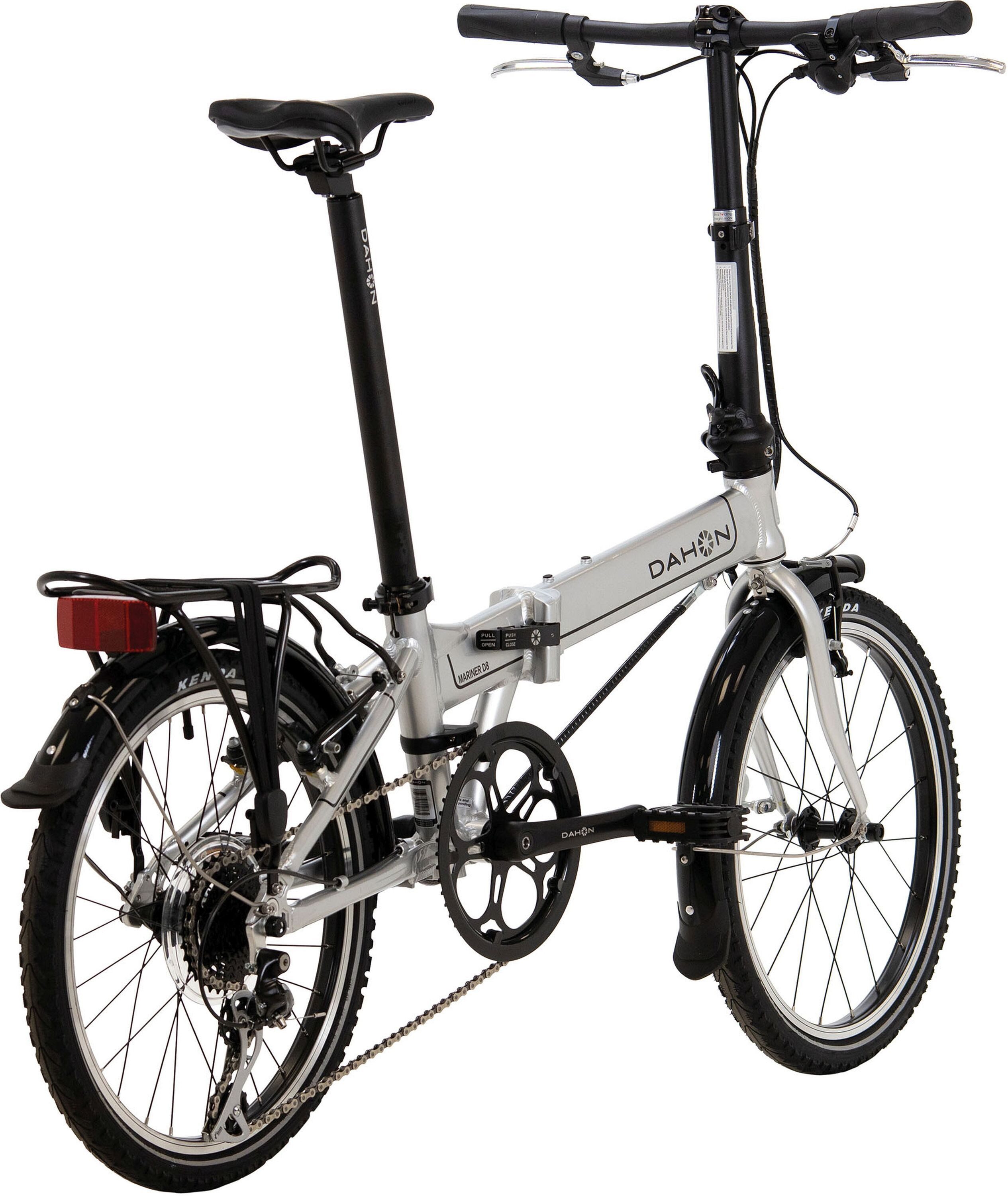 Dahon folding bike, 8-speed Shimano ACERA derailleur gears, 20-inch Mariner D8 folding bike