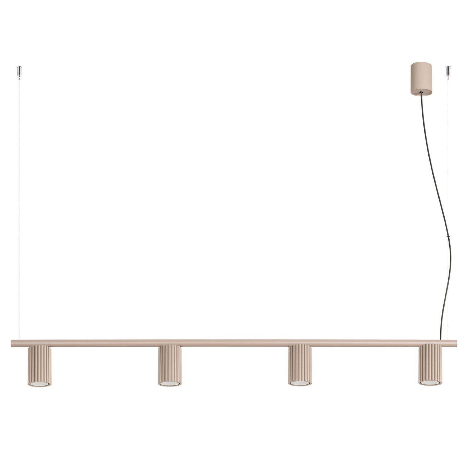 SOLLUX lighting Kronleuchter Kronleuchter KARBON 4 taupe, Nicht enthalten