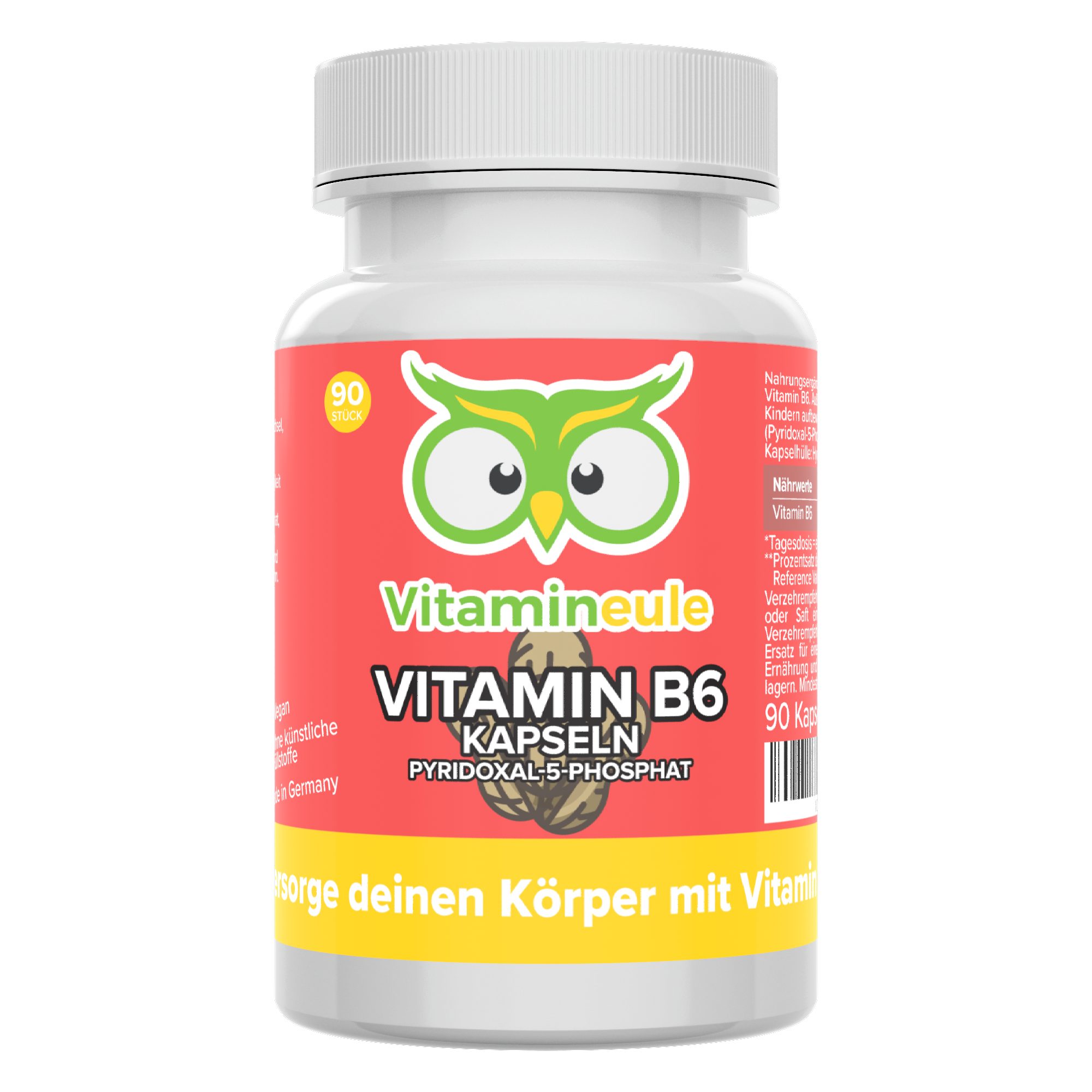 Vitamineule Vitamin B6 Kapseln - 25 mg aus B6 P-5-P - Kapsel
