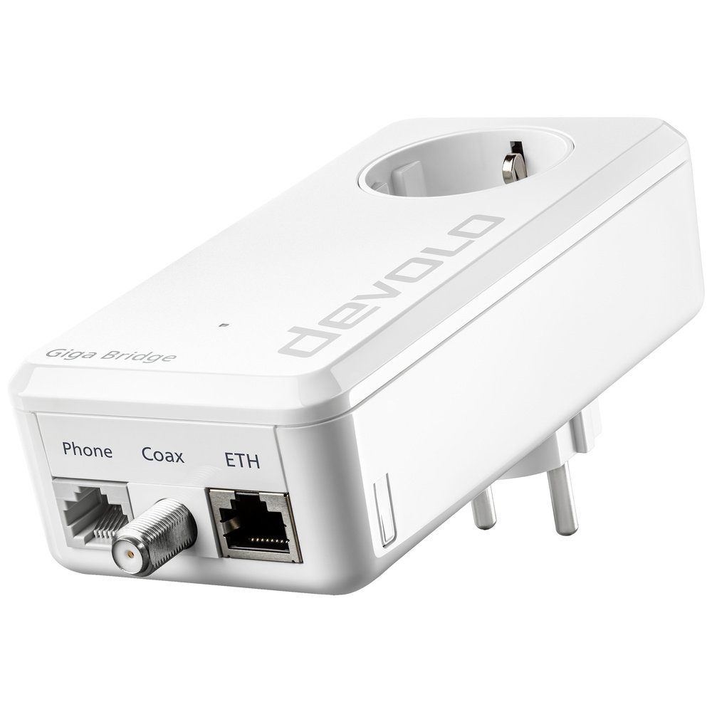 DEVOLO Devolo Giga Bridge Phoneline 8949 Reichweitenverstärker Glasfa Netzwerkadapter IP-Bridge, EU