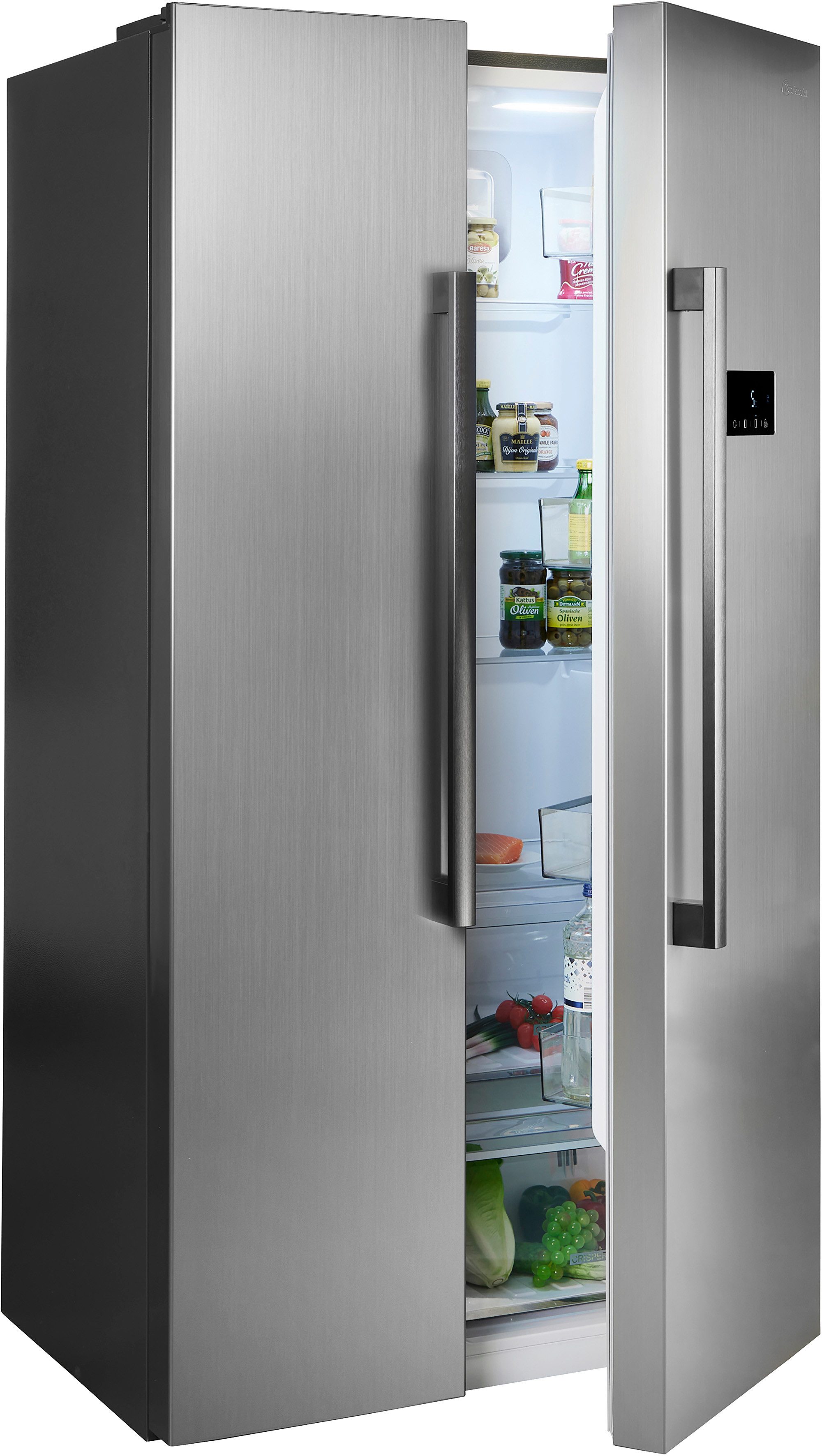 BAUKNECHT Side-by-Side SBS C90 IN, 177 cm hoch, 91 cm breit, Kein Abtauen mehr nötig Dank Total NoFrost Technologie