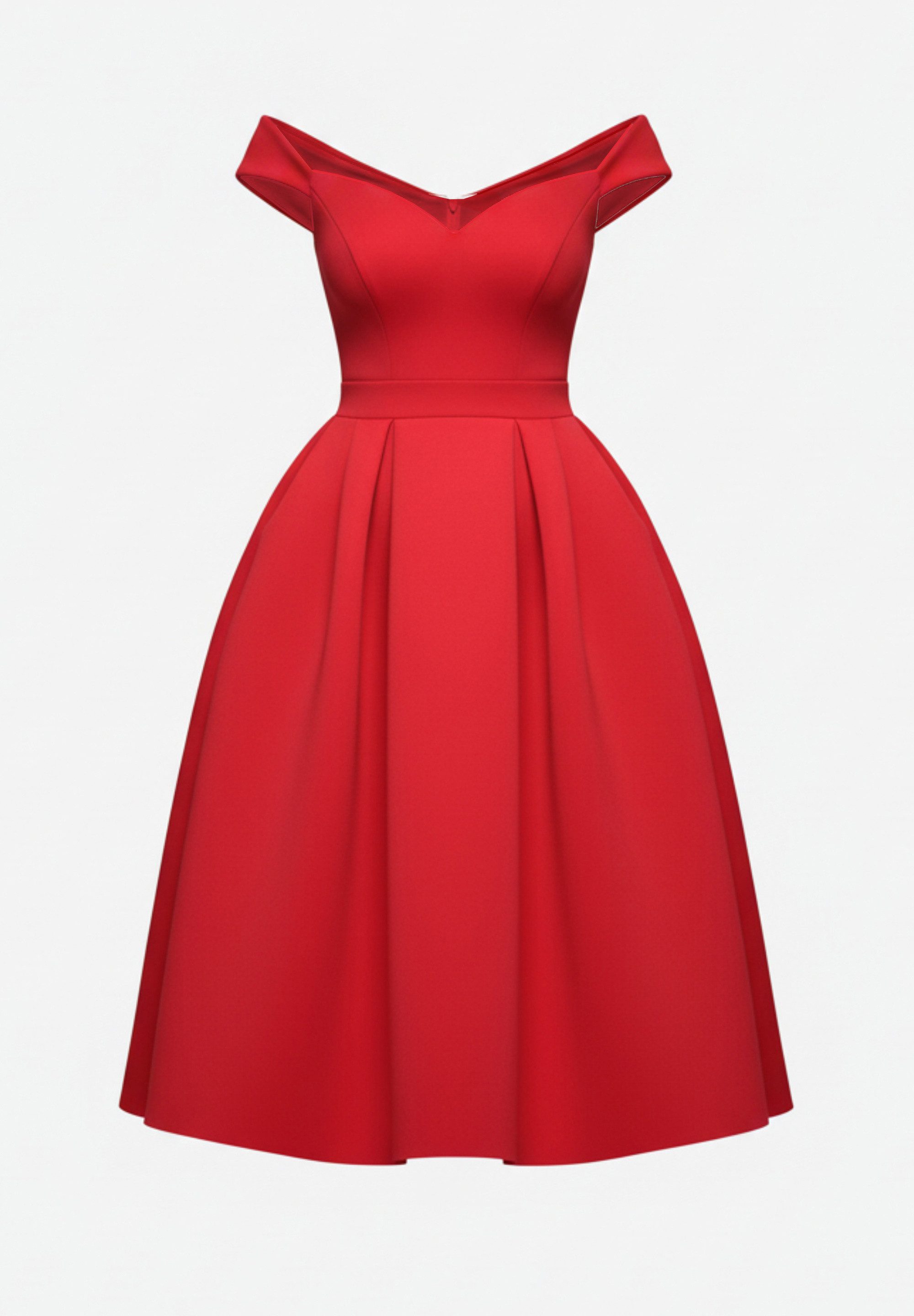 Goddiva Midikleid Scuba Foam Skater Midi Dress Knielang, Skaterkleid, Ärmel günstig online kaufen