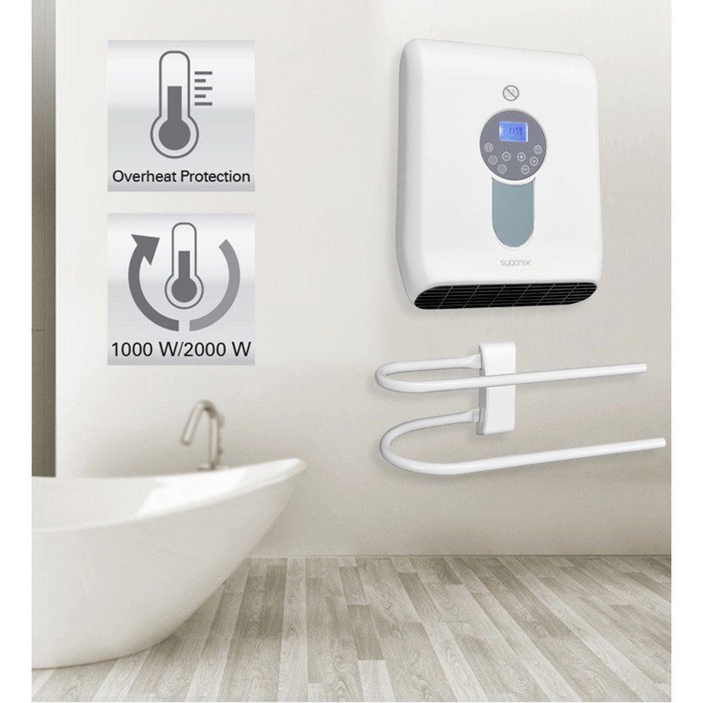 Sygonix Heizgerät Sygonix SY-5050590 Bad-Schnellheizer WM-FHSq-W002 Weiß