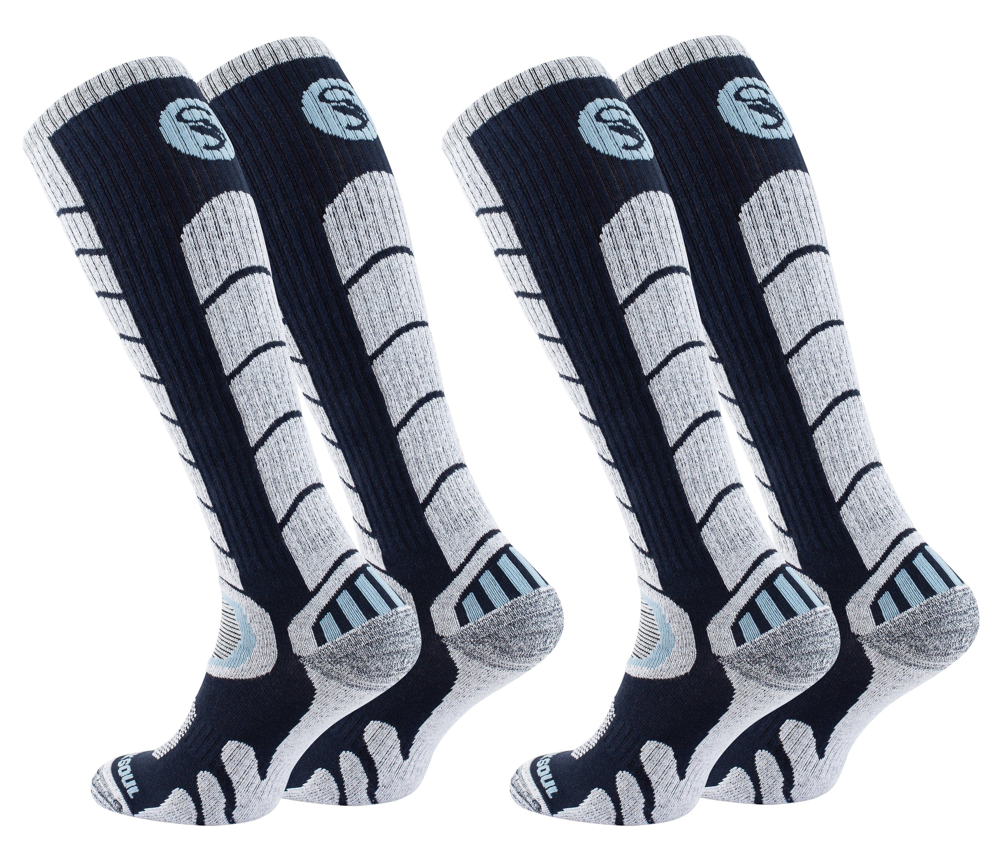 Skisocken Ski & Snowboard Socken mit Spezialpolsterung, 2 Paar
