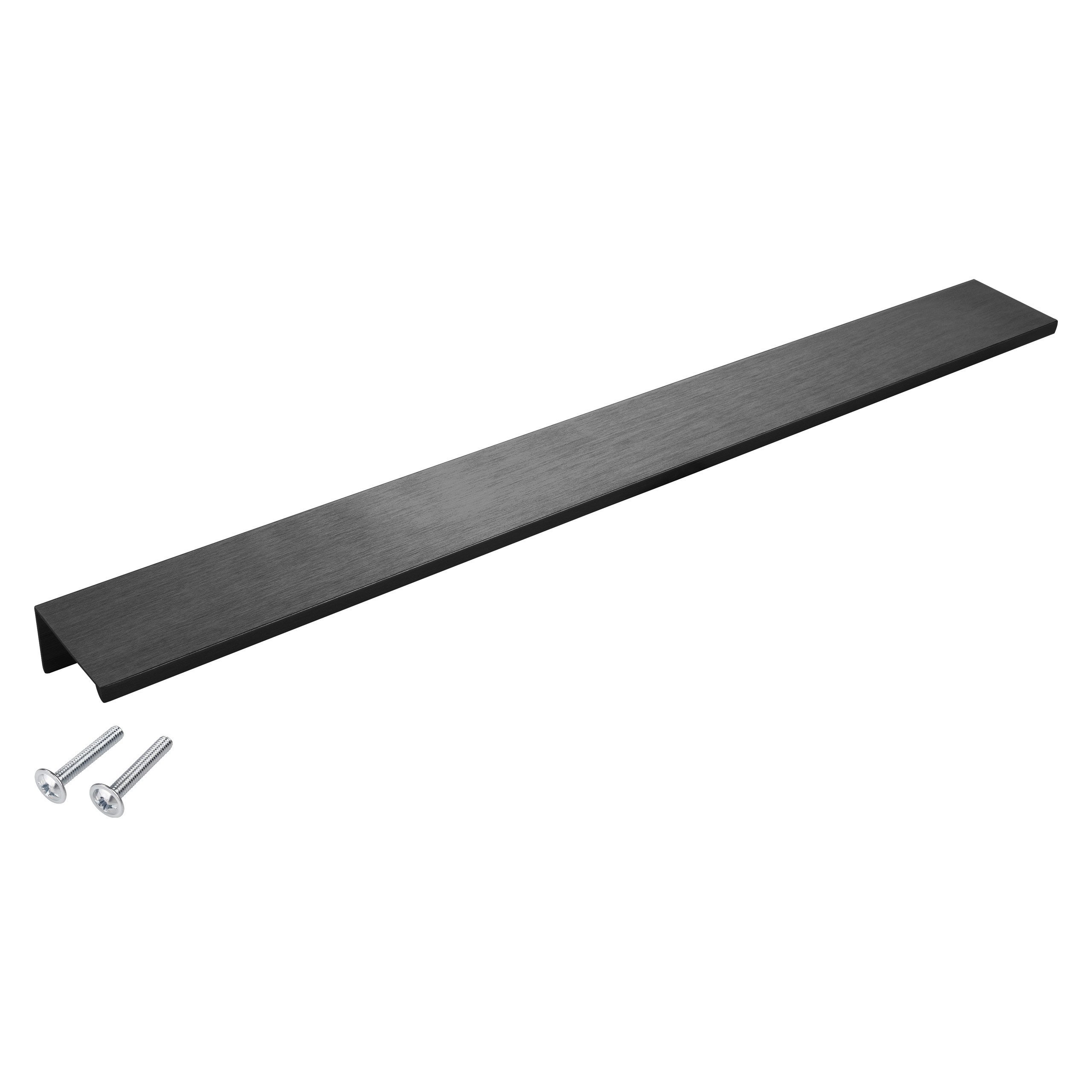 SO-TECH® Möbelgriff SEARL, Aluminium, schwarz oder Edelstahloptik (1-St), 330 mm, schwarz eloxiert gebürstet