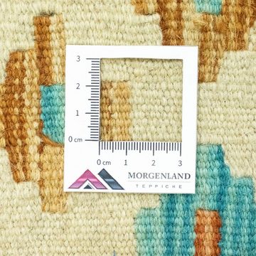 Wollteppich Kelim Afghan Teppich handgewebt beige, morgenland, rechteckig, Höhe: 5 mm, Kurzflor
