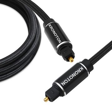 HDSX KRONOTON Premium Toslink Kabel, Länge 1,5m HDSX ZERTIFIZIERT Audio-Kabel, Toslink, (150 cm)