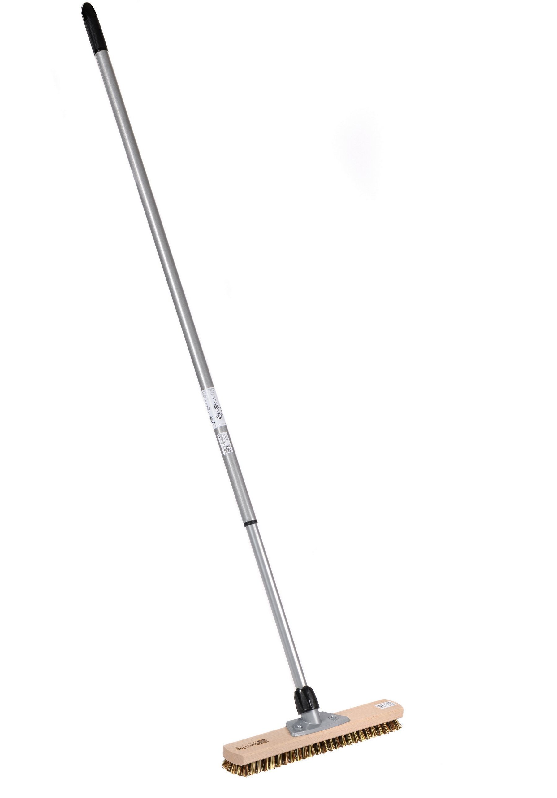 BawiTec Reinigungsbürste Schrubber 40cm Großraumschrubber mit Teleskopstiel Stiel verstellbar, Innenbereich, Aussenbereich, glatte Böden, Extra Breit