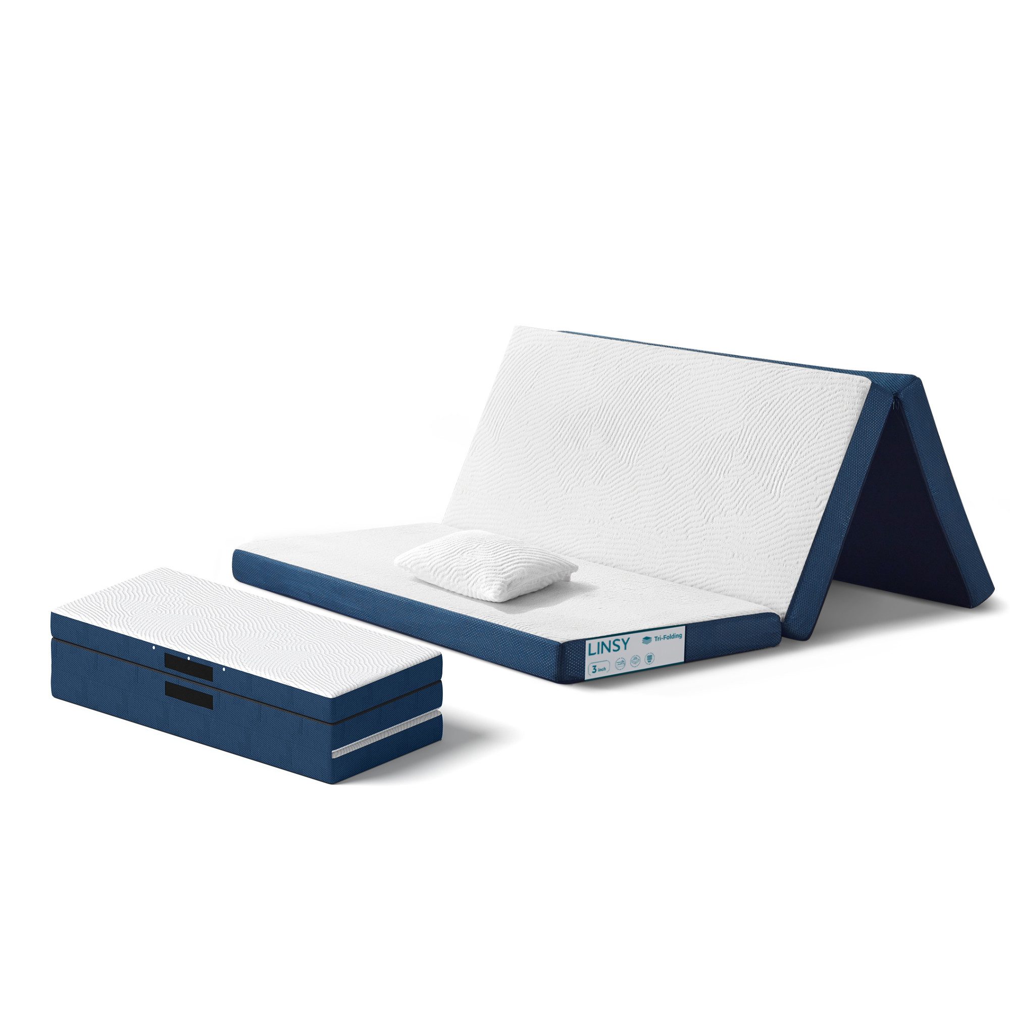 Klappmatratze 7,5 cm mit wasserdichtem Tencel-Bezug, faltbar und tragbar, L günstig online kaufen