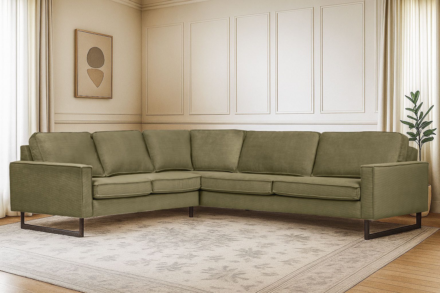 Home affaire Ecksofa Pinto, XXL, 250/290 cm, langer Schenkel, Ottomane, Cor günstig online kaufen