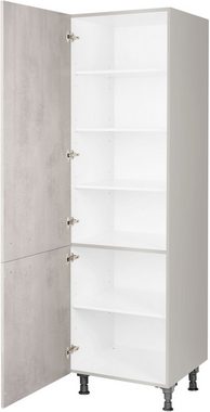 nobilia® Hochschrank "Riva", Ausrichtung wählbar, mit zwei Türen, vormontiert, Breite/Höhe: 60/216,6 cm