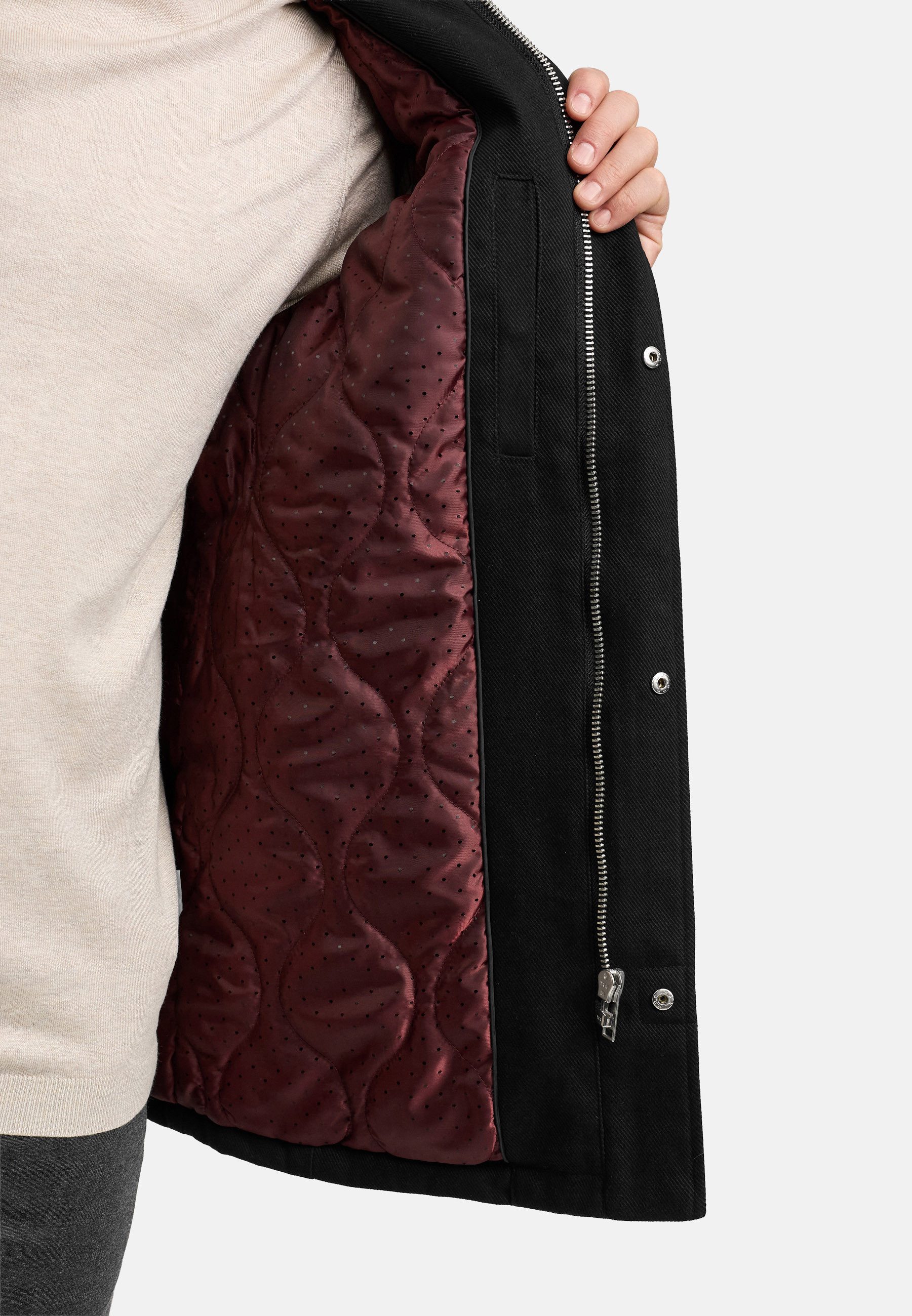 Jeff Sommerjacke Herren JFAntoine Wintermantel Herrenmantel aus strapazierfähigem Baumwoll-Twill mit Stehkragen