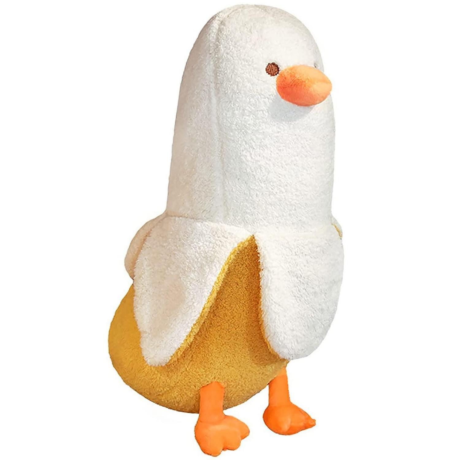 LuxusKollektion Kuscheltier Plüschtier Banane Ente Kuscheltier Schmusetier 30cm Weiß 30cm