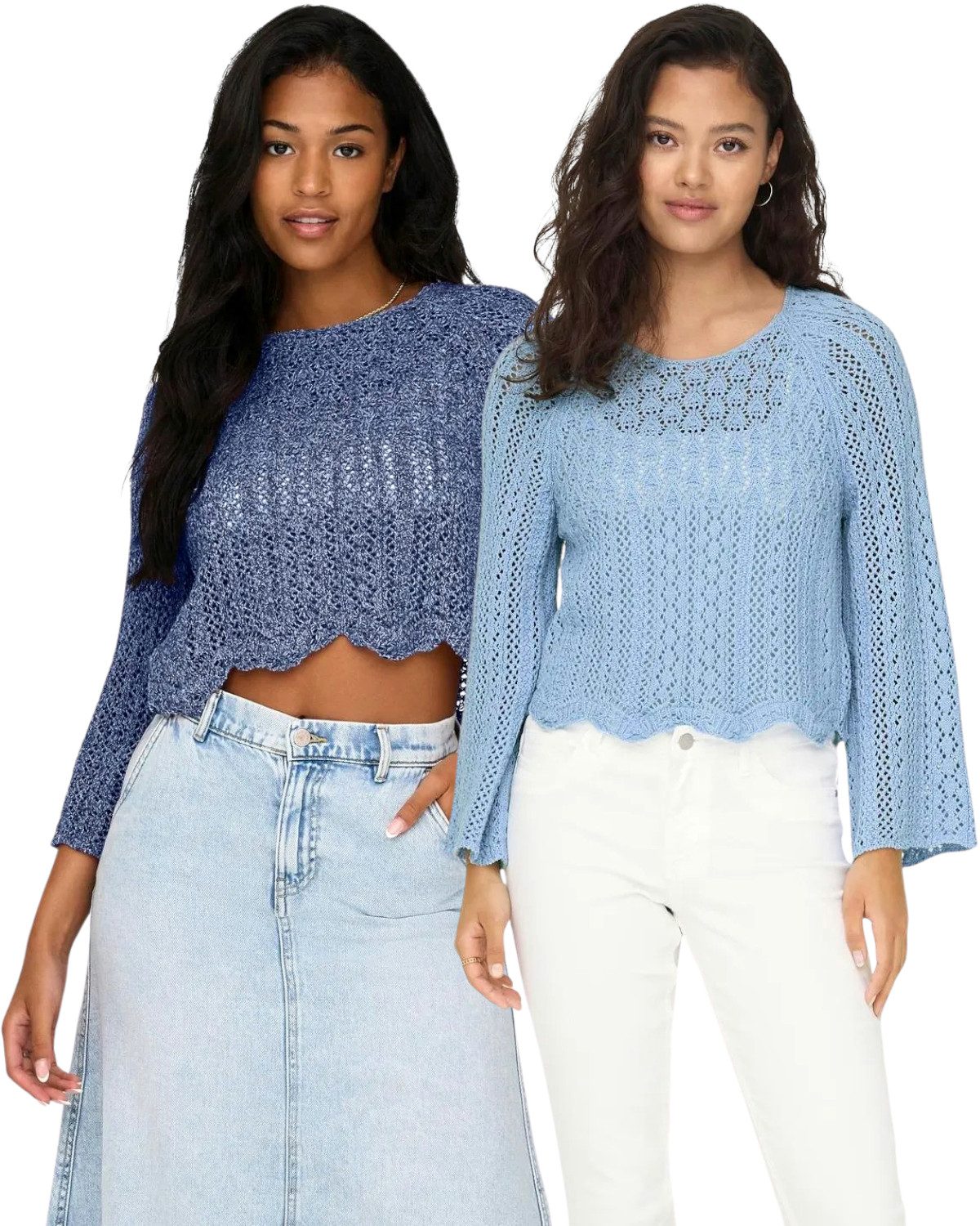 ONLY 3/4 Arm-Pullover Strick Oberteil im günstig online kaufen