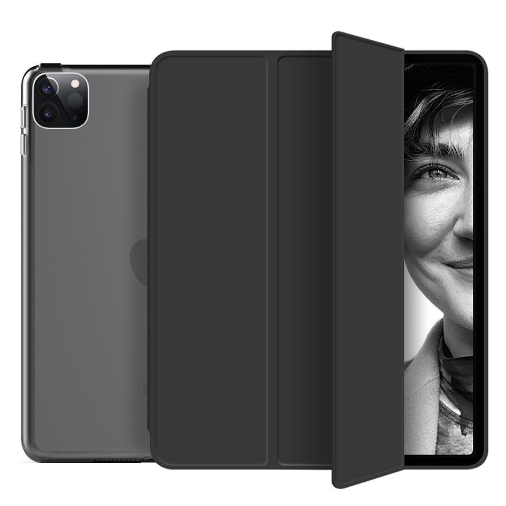 FroShop Tablet-Hülle Schutzhülle für Apple iPad Pro 13" 2024 Smart Cover Etui Tasche, Wake Up / Sleep Funktion - SCHWARZ