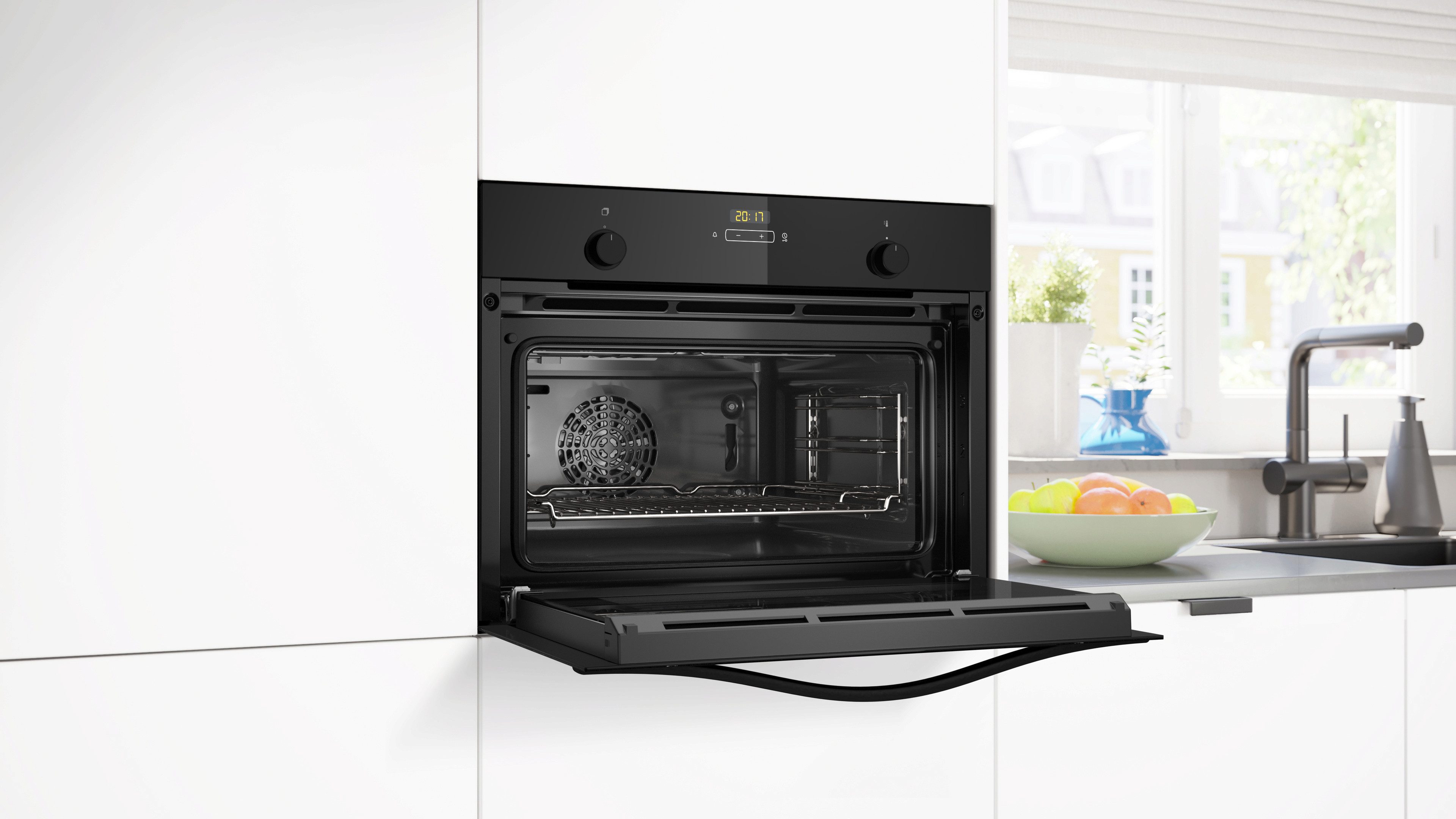 Constructa Backofen CC4M61063, mit Teleskopauszug nachrüstbar, Hydrolyse