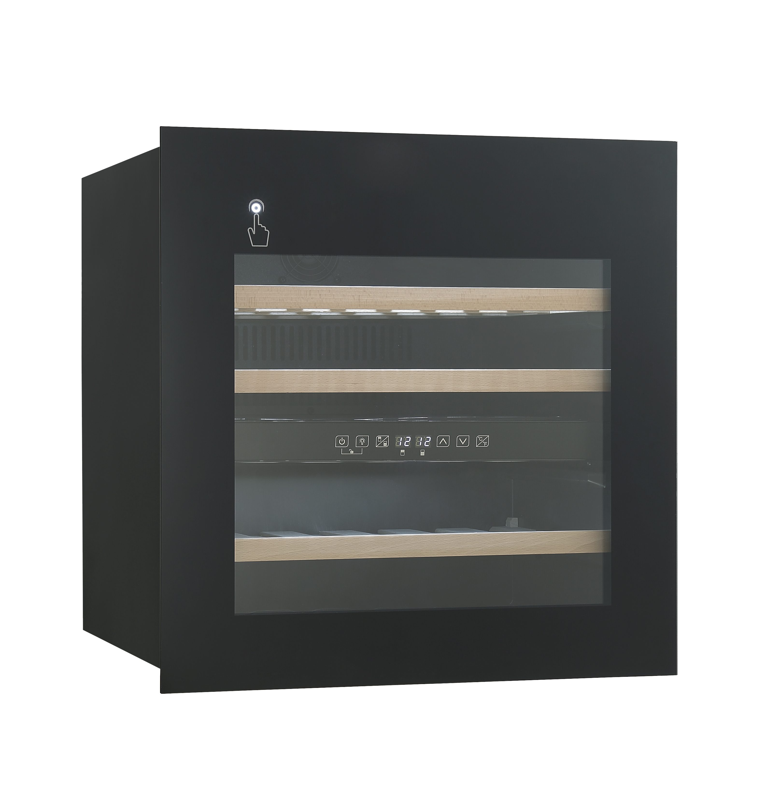 Wolkenstein Einbauweinkühlschrank Wolkenstein EWTS85-36ED Einbau-Weinkühlschrank, für 36 Flaschen,LED-Beleuchtung, 2 Temperaturzonen, regelbares Thermostat