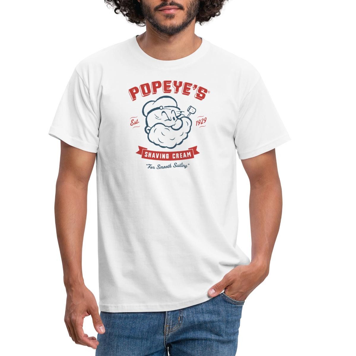Spreadshirt T-Shirt Popeye's Shaving Cream For Smooth Sailing Männer T-Shirt (1-tlg)