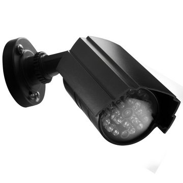 Alecto DC-KIT Überwachungskamera Attrappe (Innen,- Außenbereich, Spar-Set, 1-tlg., 2x Kamera-Attrappen, Überwachungskamera Attrappe mit LED-Licht, Schutz vor Einbruch)
