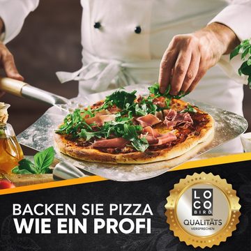 Loco Bird Pizzastein Backstein für Backofen & Gasgrill, Cordierit, (1-St), rechteckig aus Cordierit für knusprigen Pizzaboden wie vom Italiener