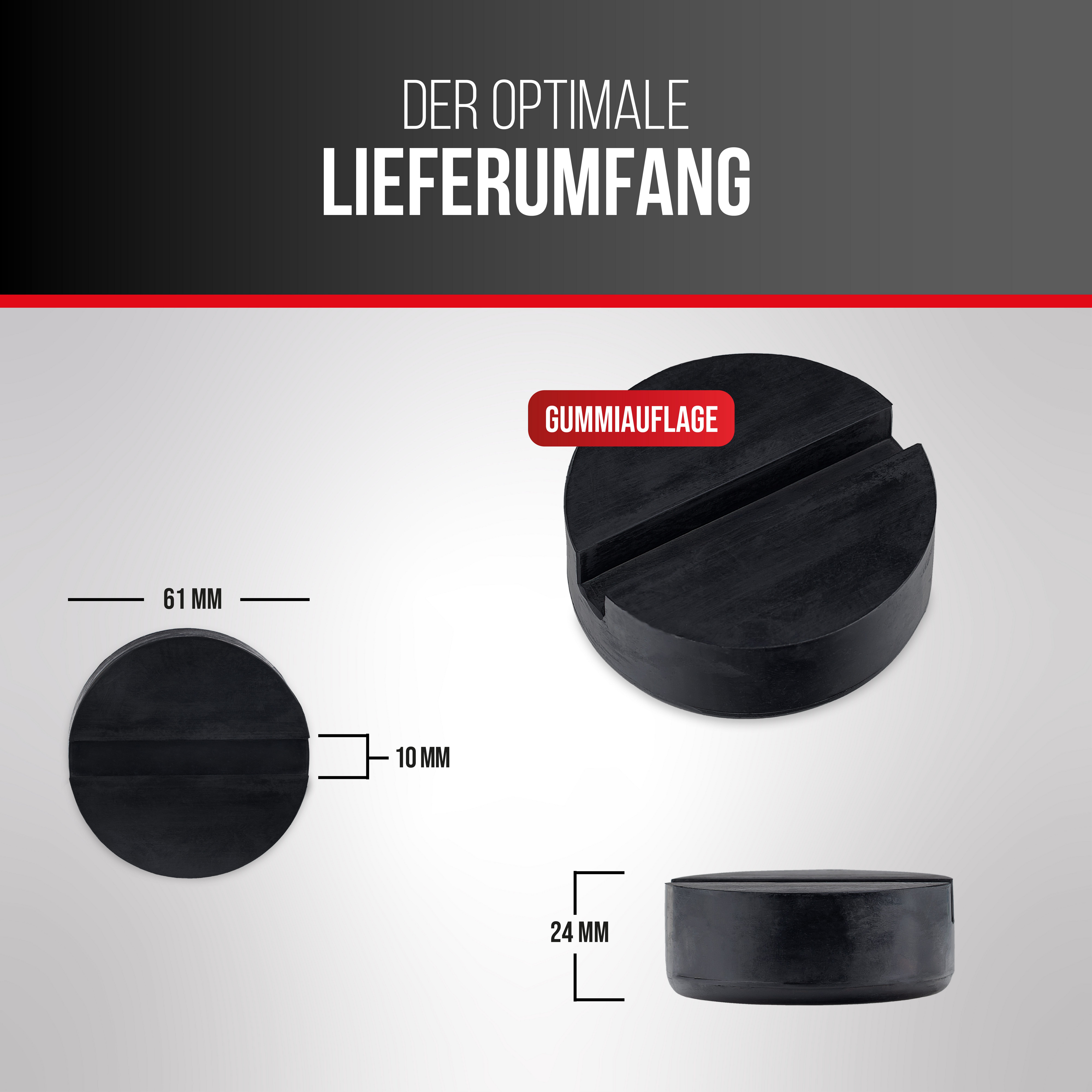 HEYNER Wagenheber Gummiauflage für Rangierwagenheber Wagenheber Universal Ersatzgummi, 1-tlg.