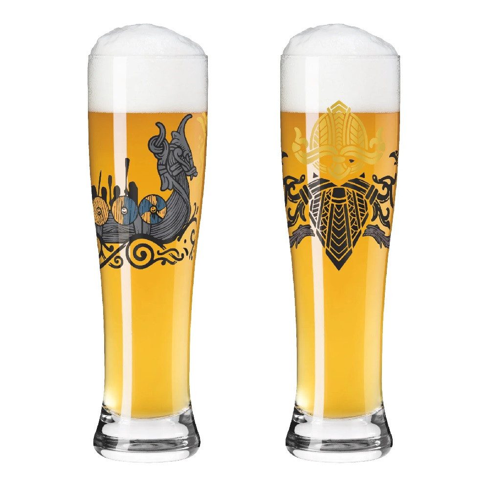 Bierglas Ritzenhoff Brauchzeit Weizen 2er #19 #20 J. Vanis H23