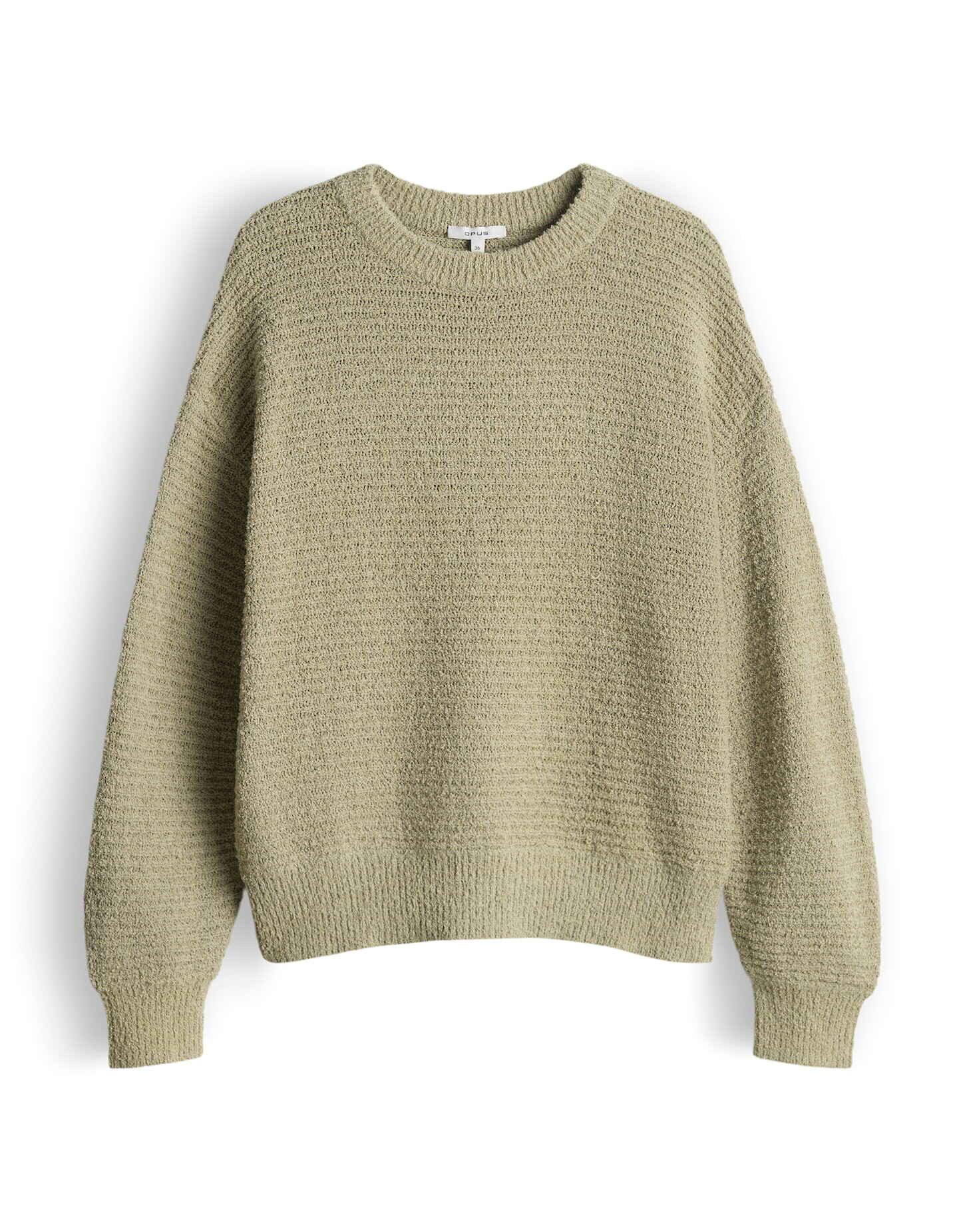 OPUS Strickpullover Piperi aus flauschigem Frisé Garn Loose Fit Strickbündc günstig online kaufen