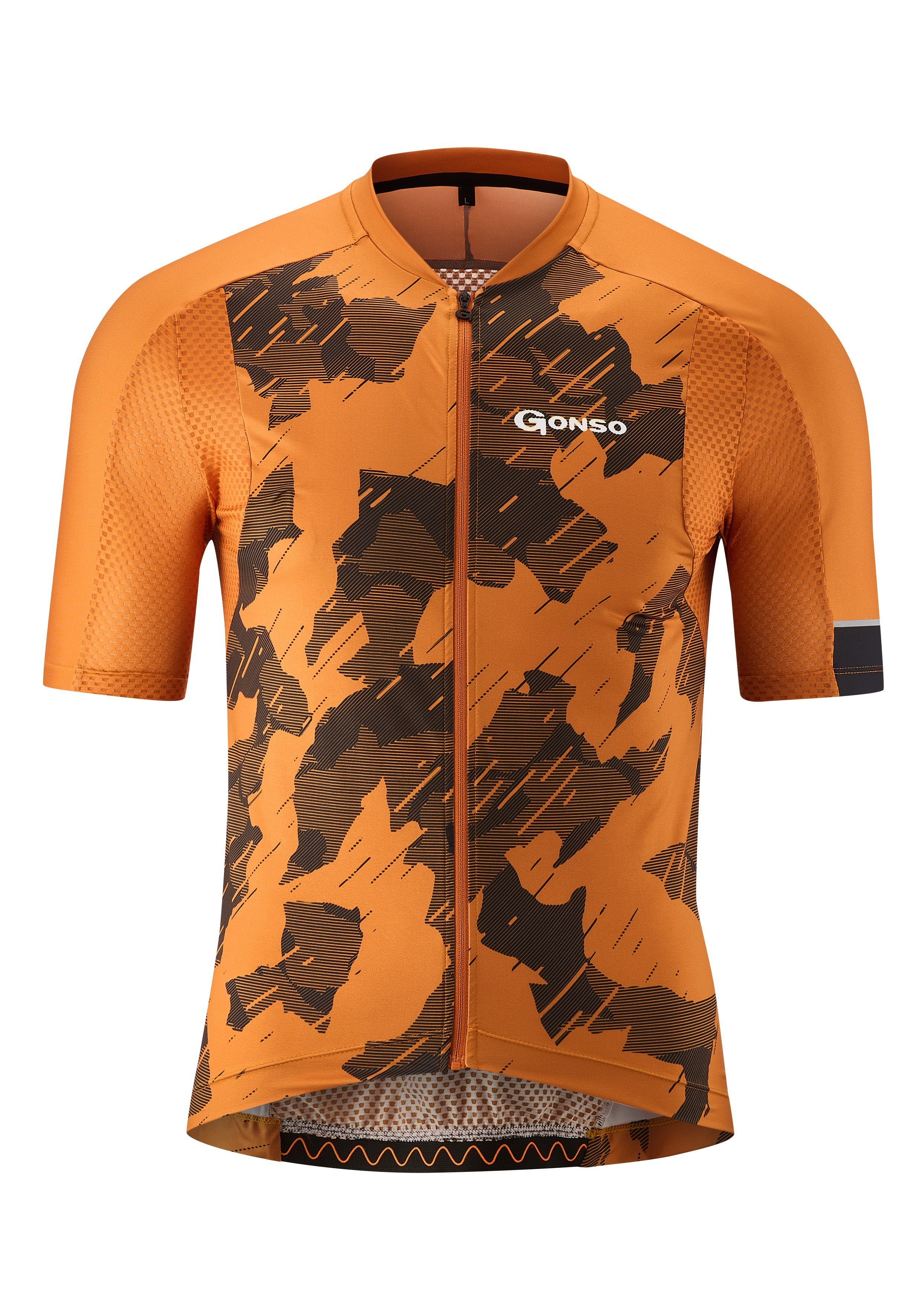 Gonso Radtrikot ARDOLE Hoch atmungsaktive orange extra leicht Mesheinsätze