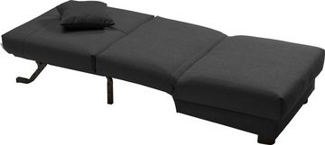 ell + ell Schlafsofa Enny, Liegefläche Breite 80 cm, Liegehöhe 45 cm, Füße schwarz, Rückenlehne