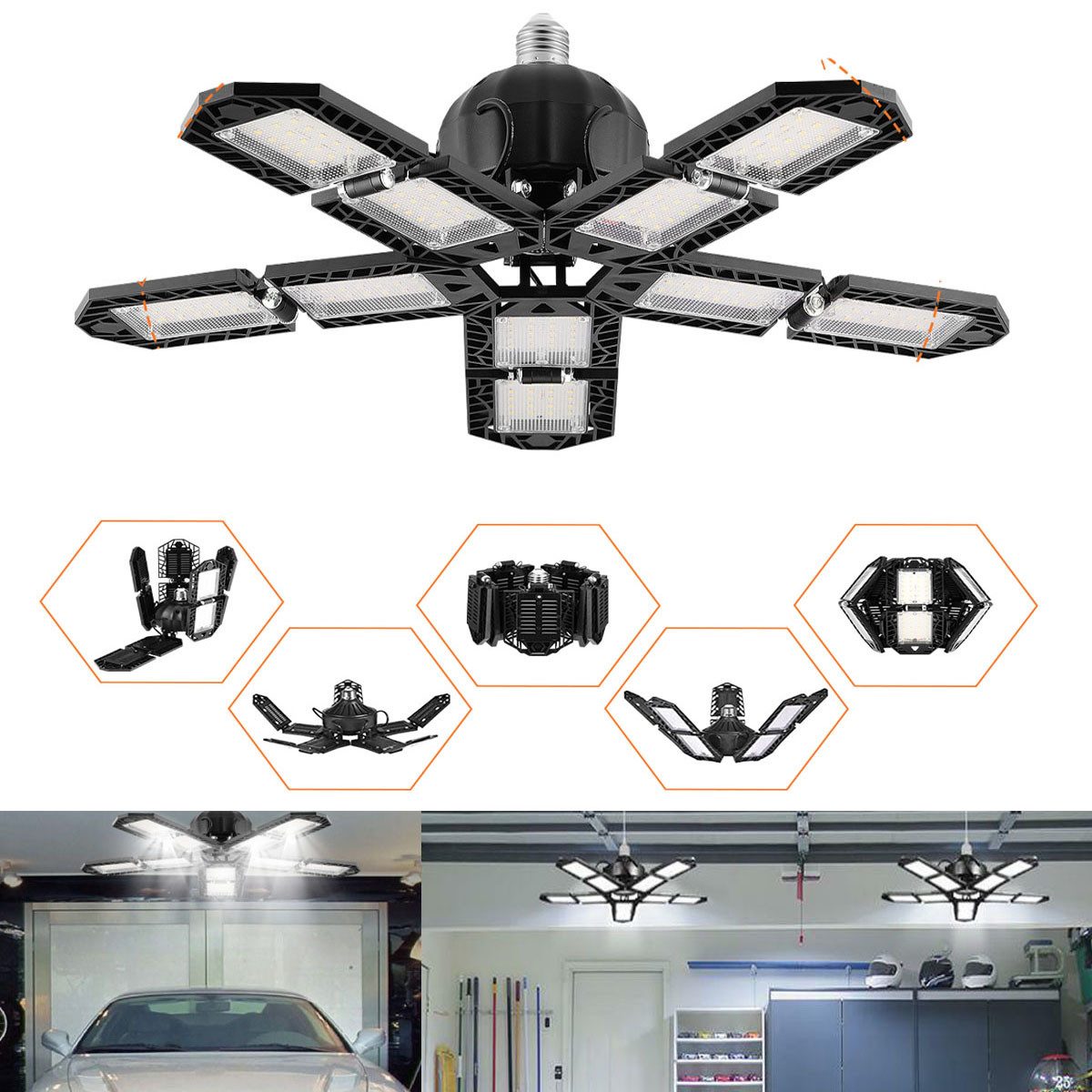LETGOSPT LED Pendelleuchte 150W 18000LM Faltbar günstig online kaufen