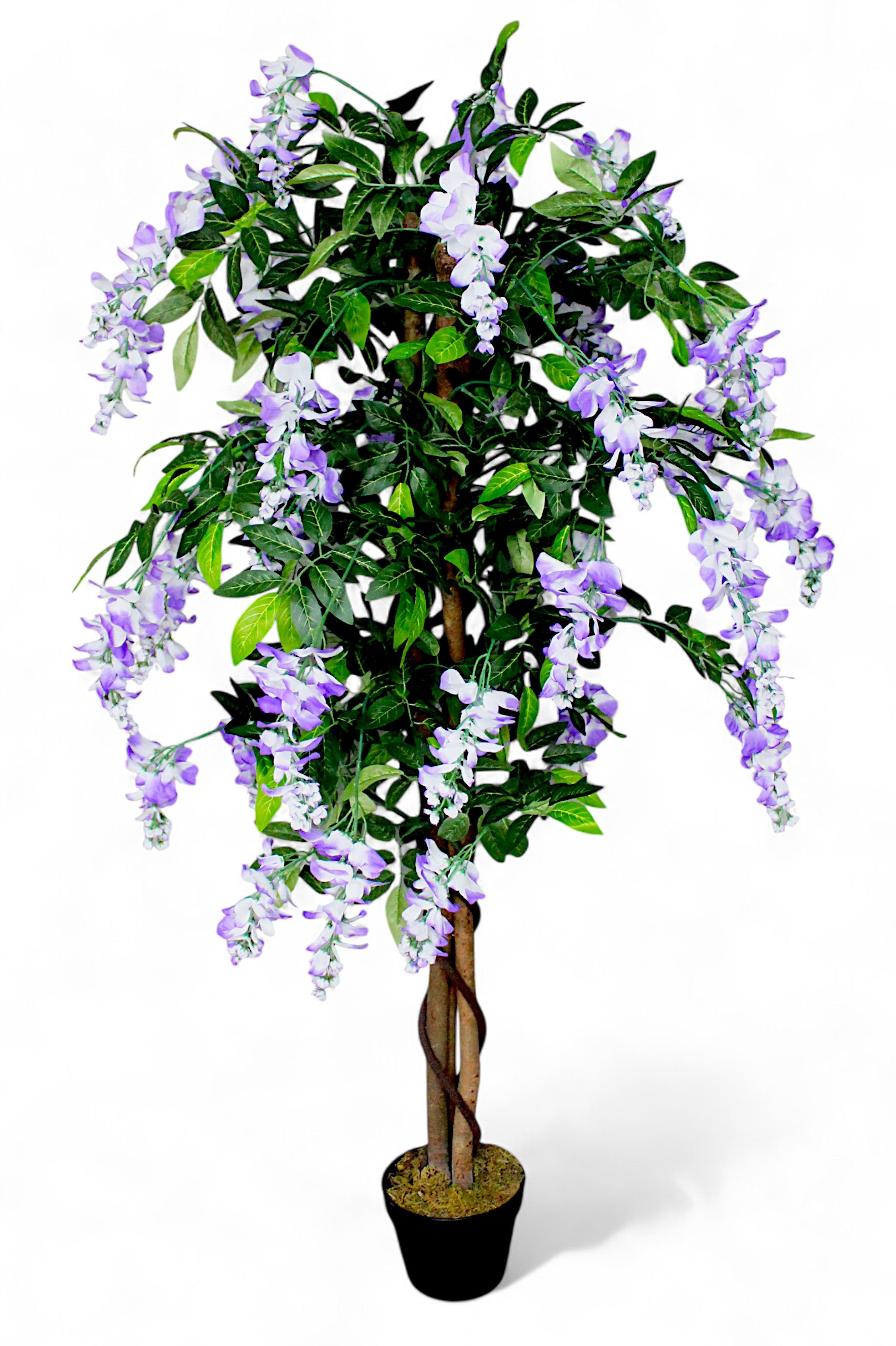 Kunstpflanze künstlicher Blauregen Baum Wisteria 150 cm im Topf