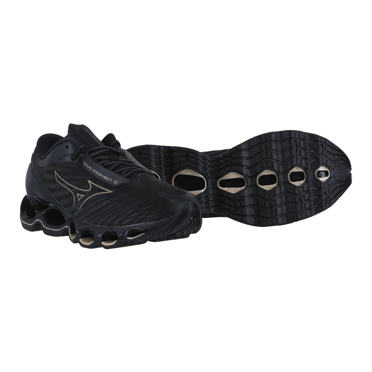 Mizuno Wave Prophecy 12 (Dämpfung) schwarz/gold Herren Laufschuh günstig online kaufen