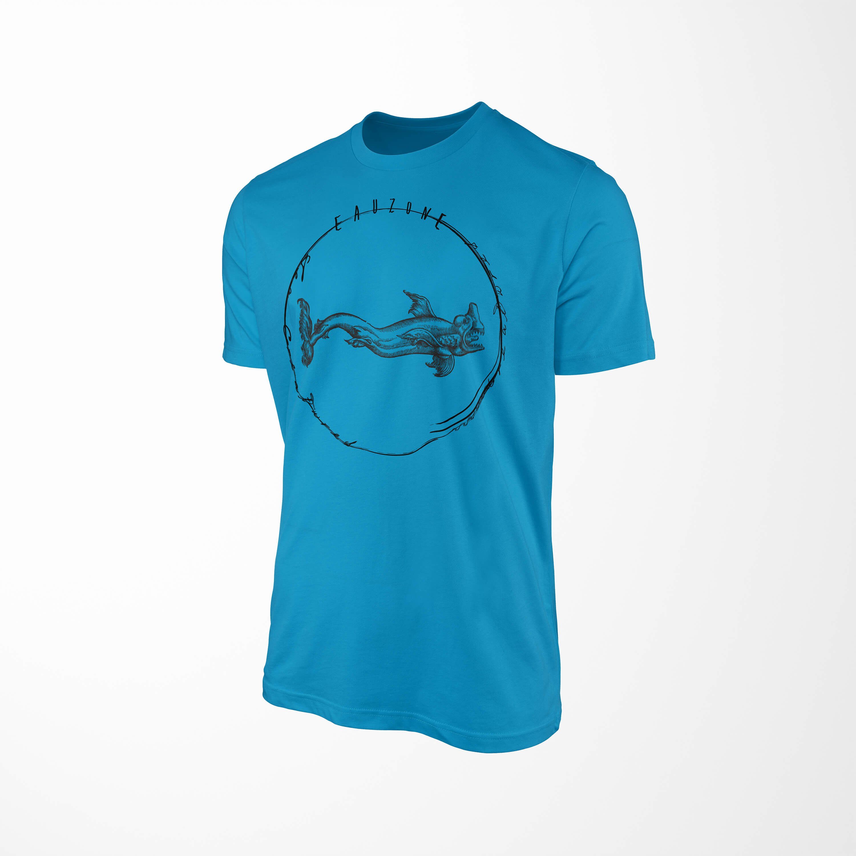 Sinus Art Serie: Atoll T-Shirt feine 064 sportlicher / und - Struktur Sea Sea Creatures, T-Shirt Schnitt Fische Tiefsee