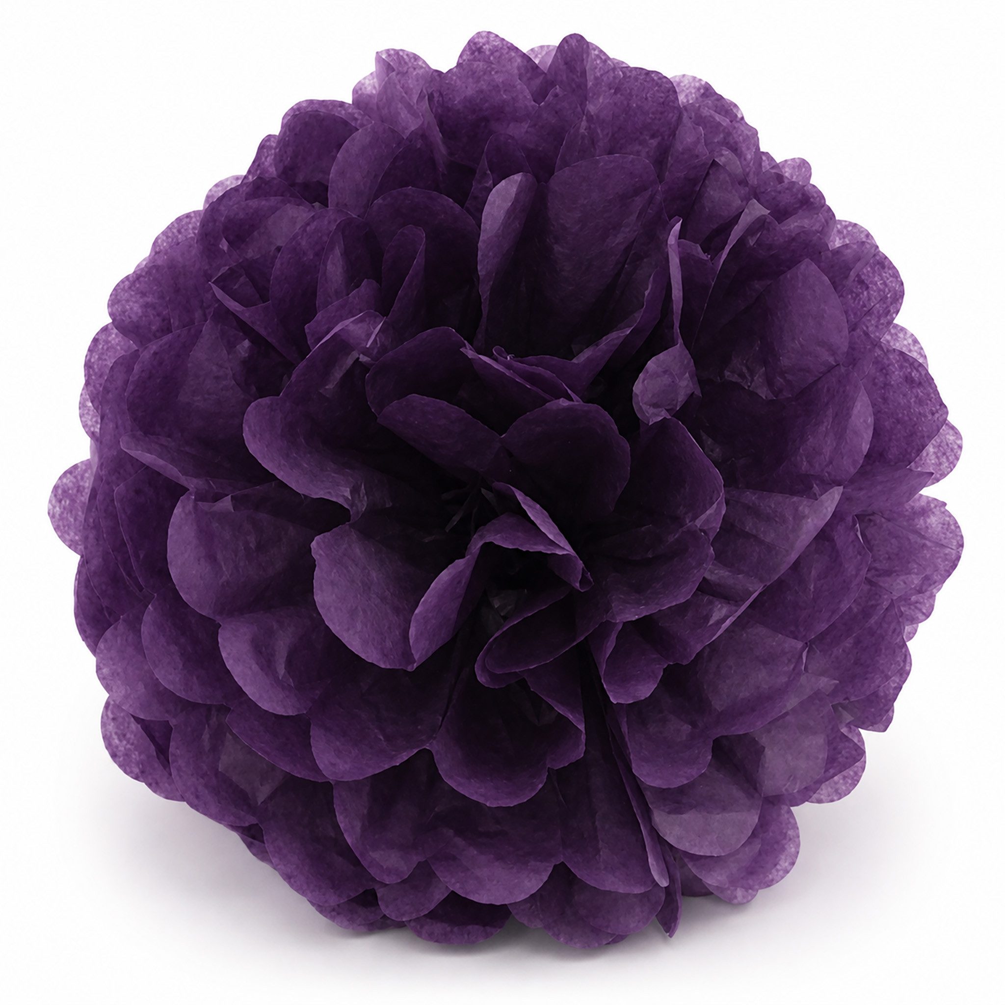 Creativery Pompon, Pompon 25cm Papier 1 Stück Pflaume