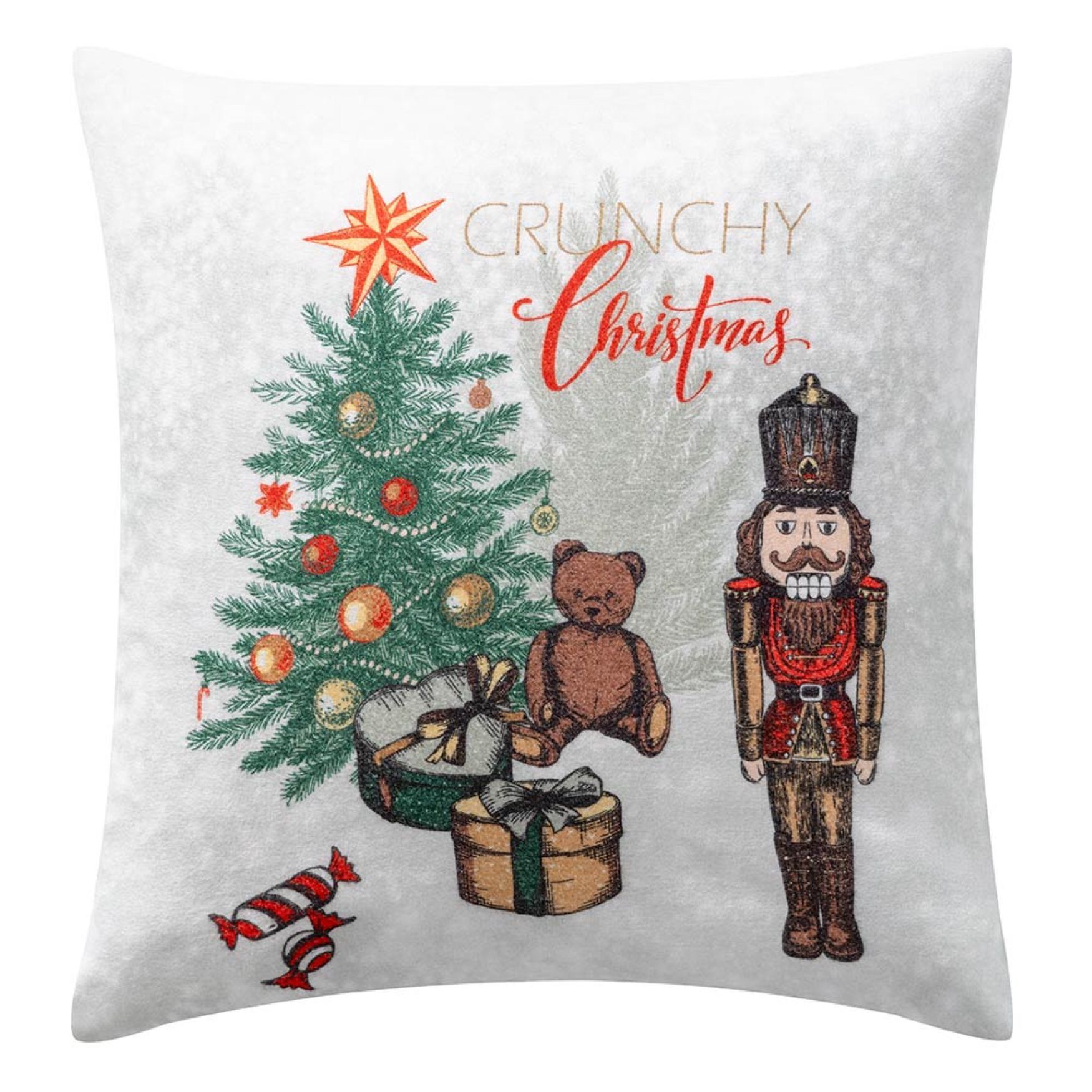 Estella Наволочки Estella Deko Kissenbezug Crunchy Christmas Kissen 50x50 cm Nußknacker, (1 Stück), ein absolutes Highlight