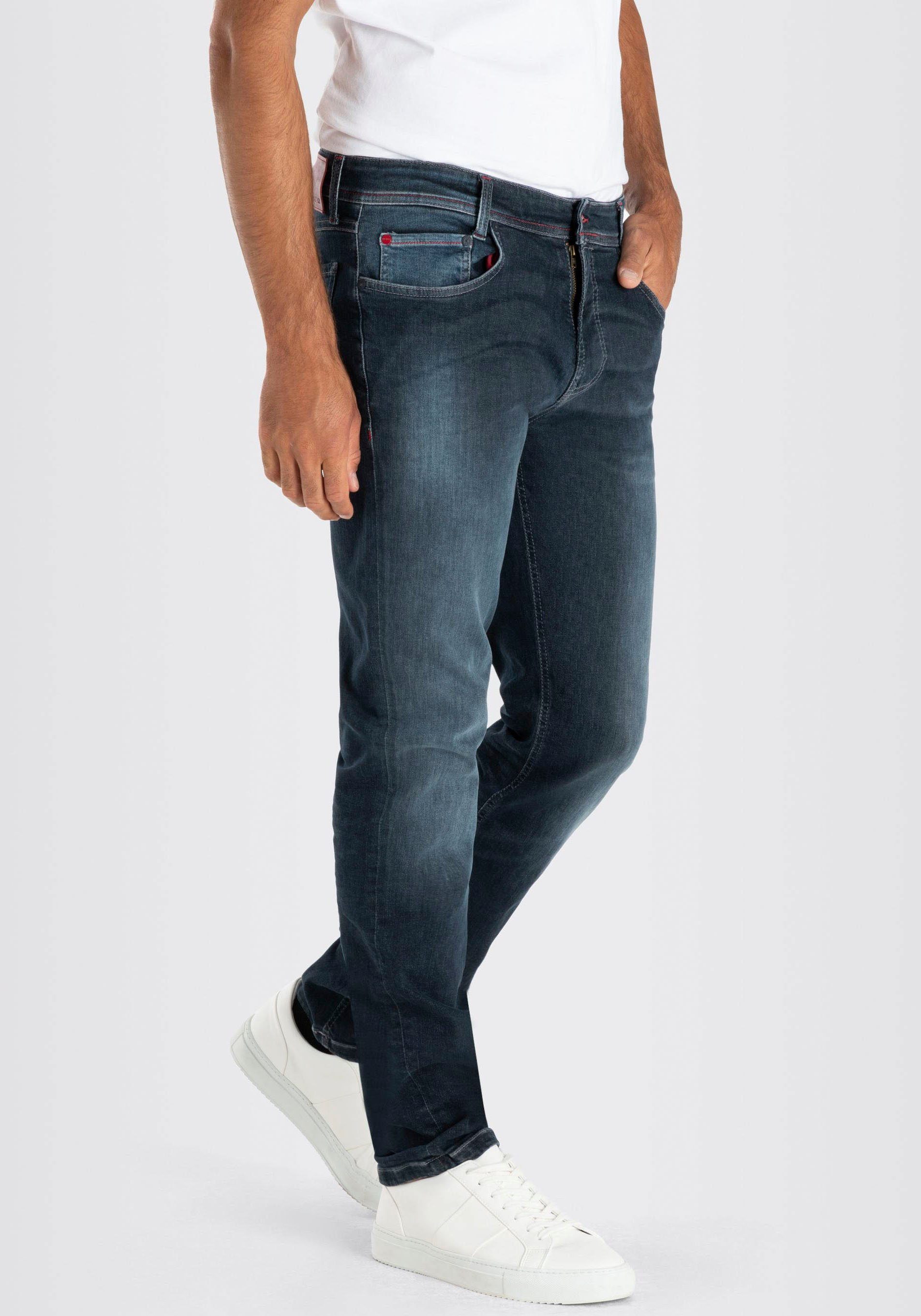 Straight-Jeans authentic wash elastisch super MAC blue lt.ebony Flexx-Driver