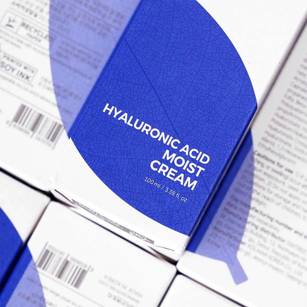 Isntree Feuchtigkeitscreme Isntree Hyaluronic Acid Moist Cream, 5 verschieden Hyaluronsäure Typen für intensive Feuchtigkeitsversorung