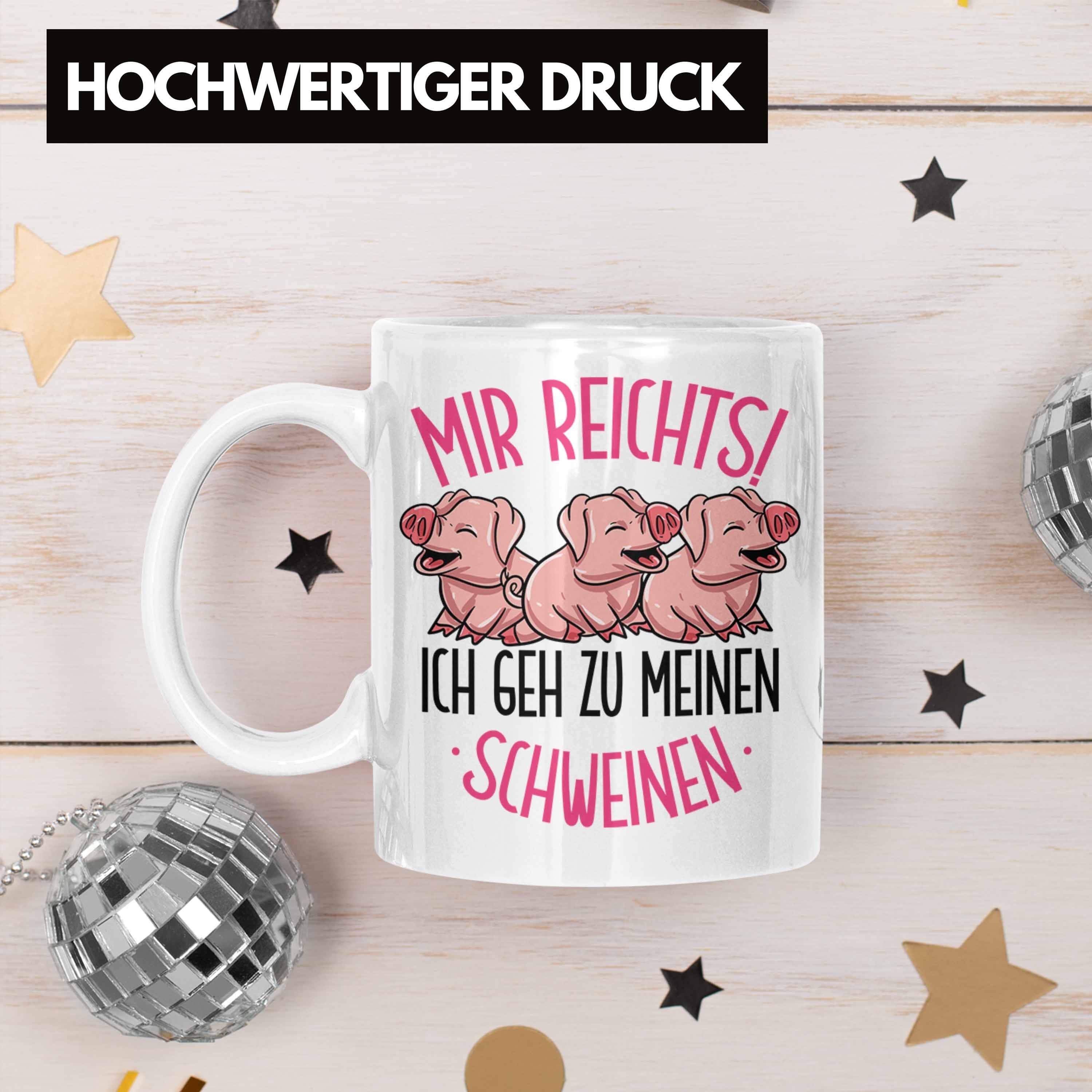 Ich Geh Zu Trendation Geschenk Schweinen Schweine Tasse Mir Tasse Landw Weiss Reichts Meinen