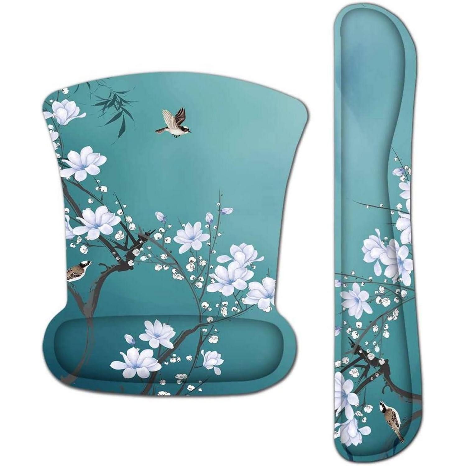 LuxusKollektion Mauspad Ergonomisches Mauspad und Tastatur Handgelenkauflagen Set Gelkissen PU (1-St)