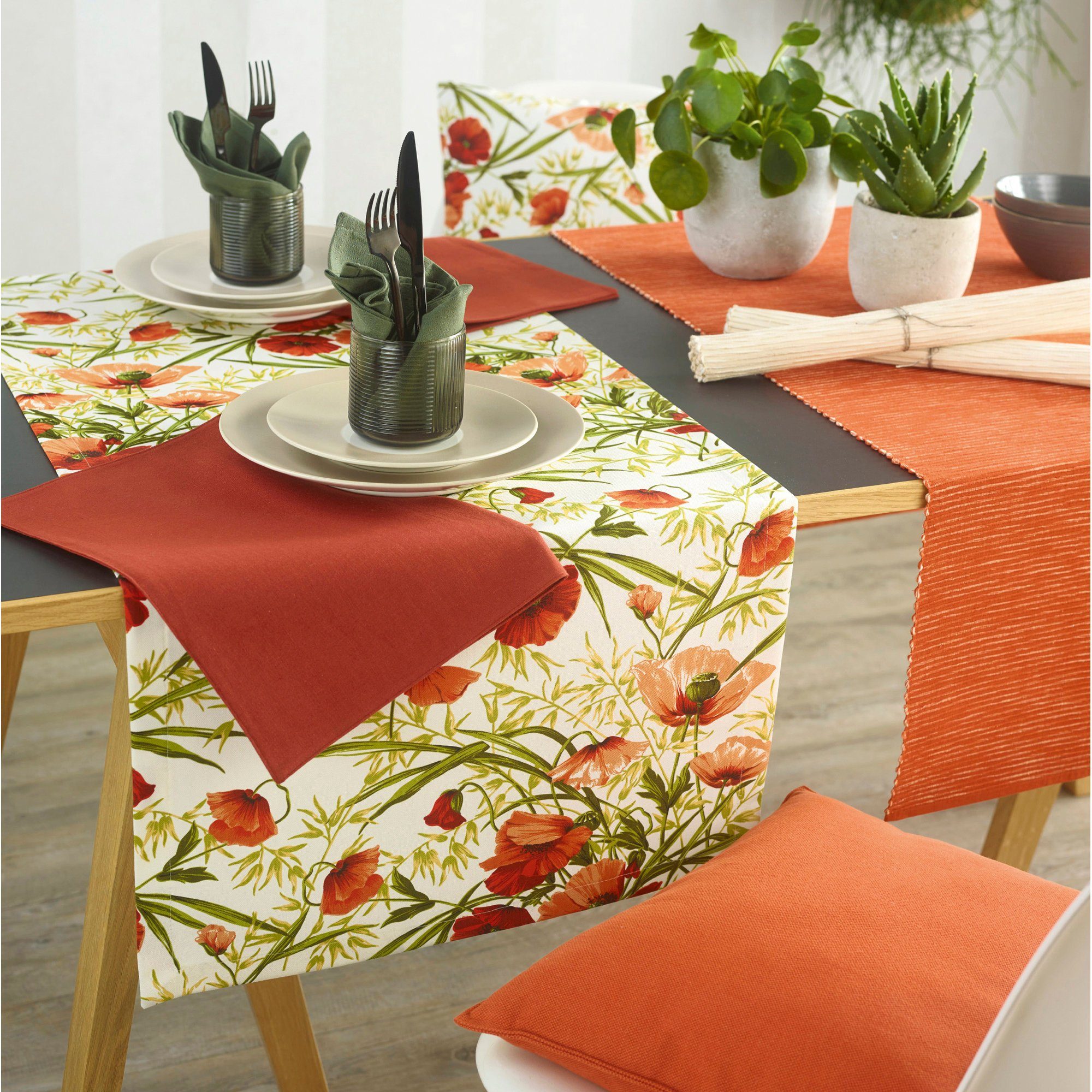 sander table + home Tischdecke Tischläufer, Baumwolle Blumen/Motiv