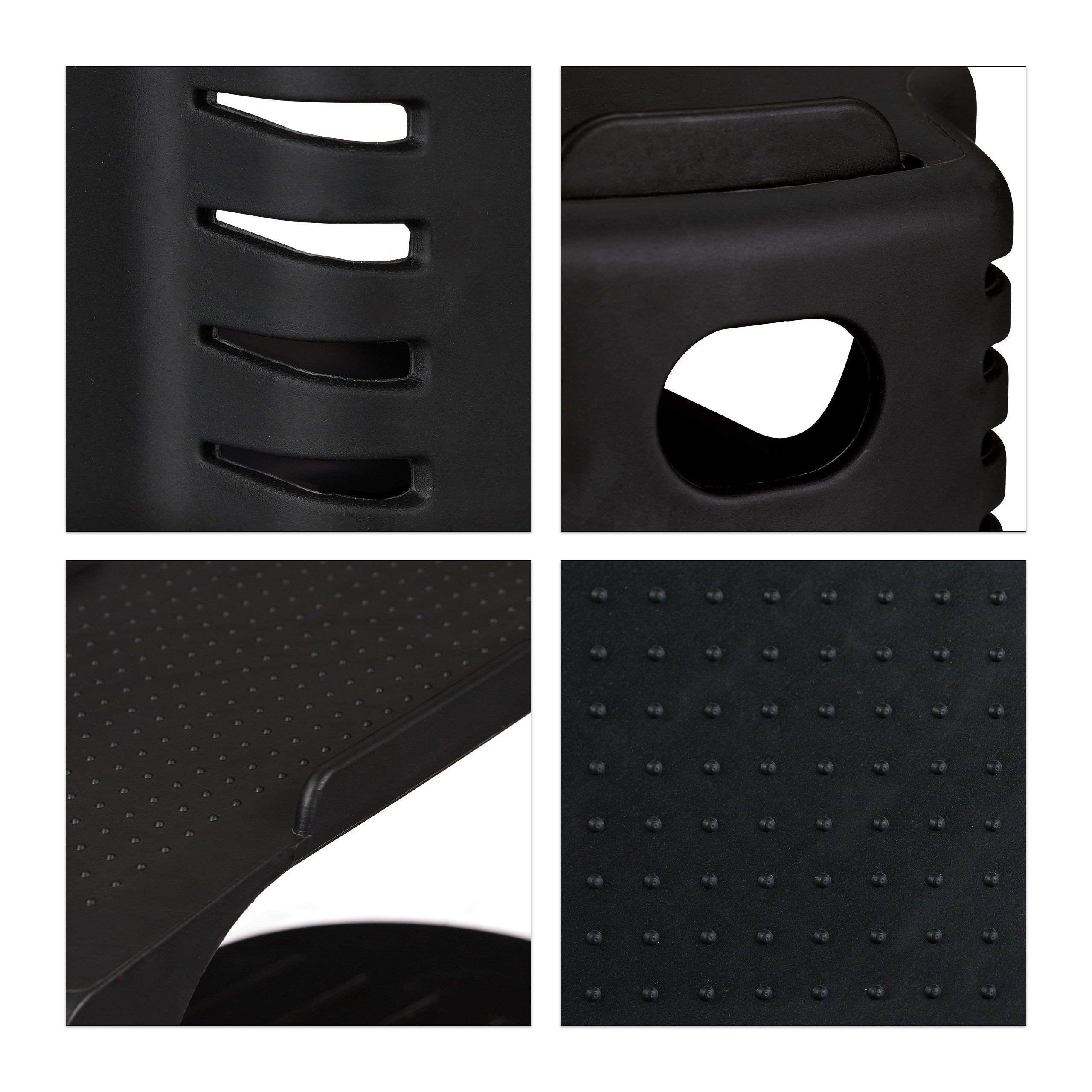 relaxdays 12er Set, schwarz