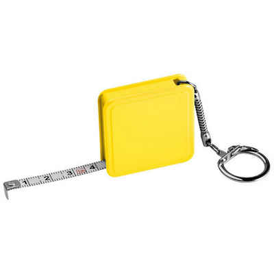 Livepac Office Schlüsselanhänger Stahlbandmaß 1m / mit Schlüsselanhänger / Farbe: gelb